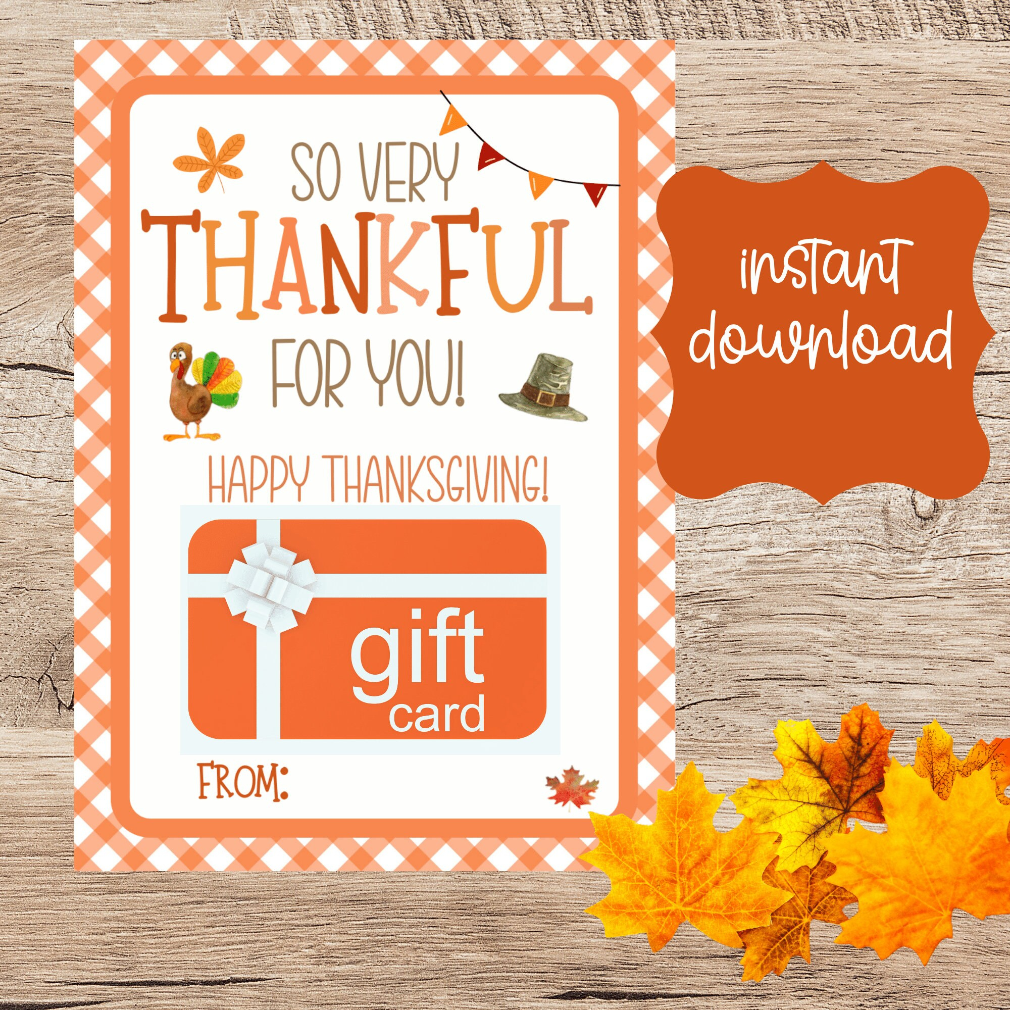 So Very Thankful For You Gift Card Holder/ Thanksgiving Teacher throughout Thanksgiving Gift Cards Holders