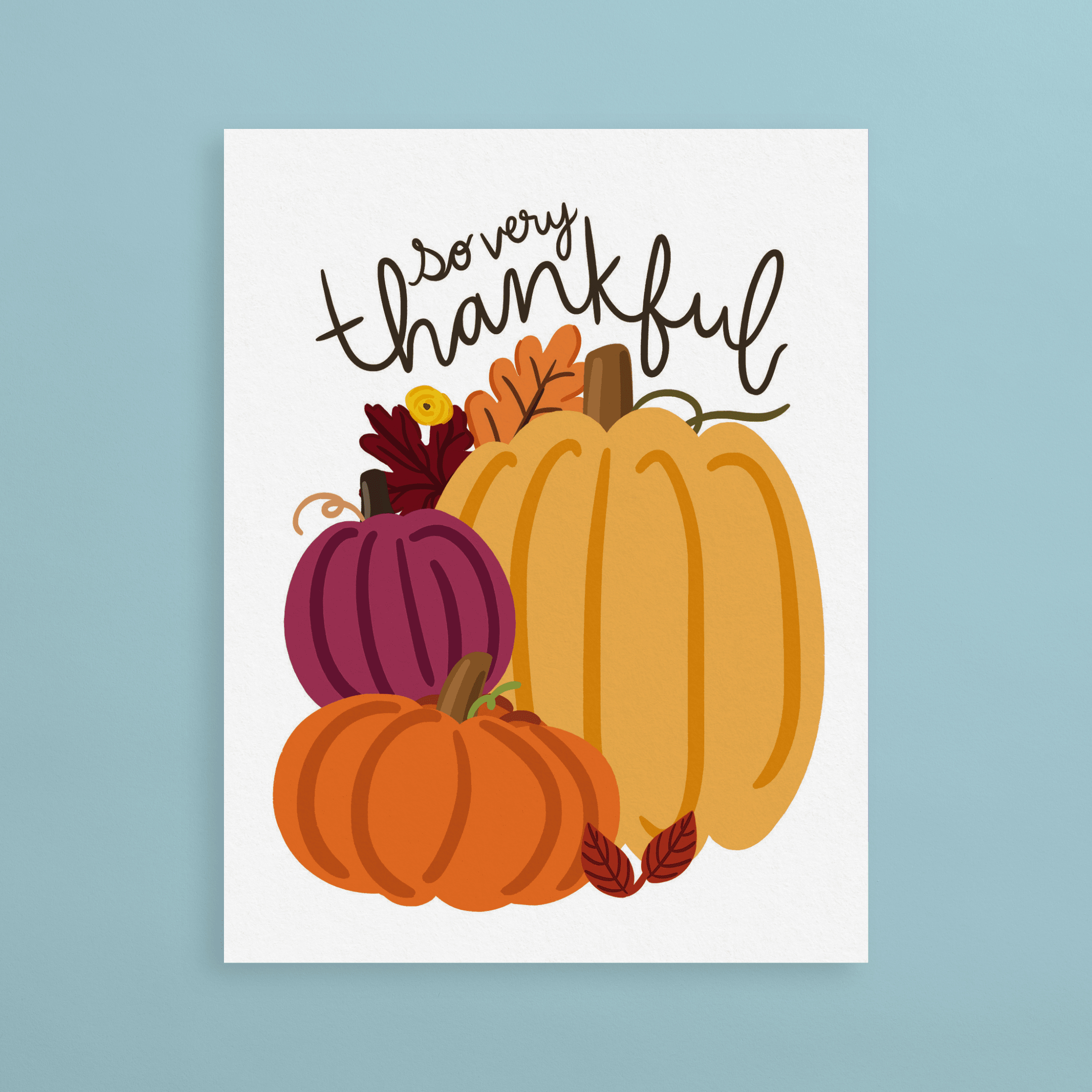 So Very Thankful Pumpkins Thanksgiving Card | Postable | Postable with regard to Thankful Thanksgiving Cards