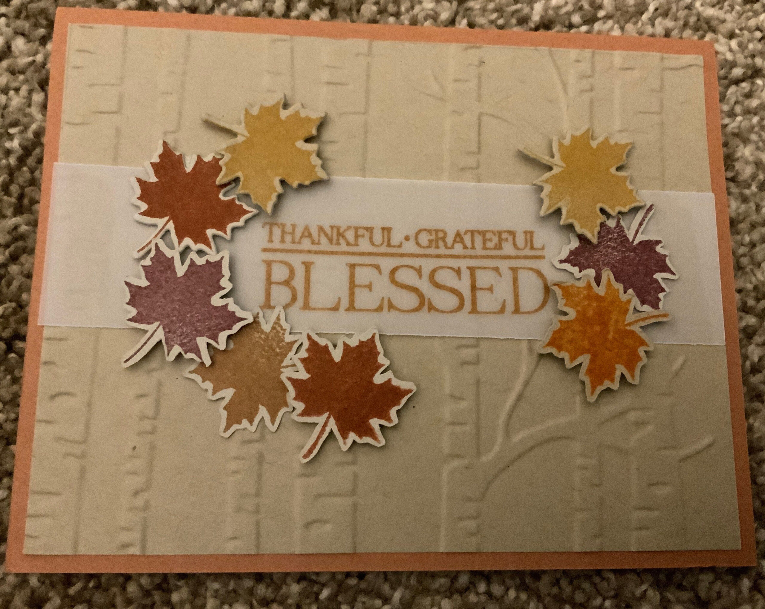 Stampin Up Handmade Thanksgiving Card - Etsy for Stampin Up Thanksgiving Cards Ideas