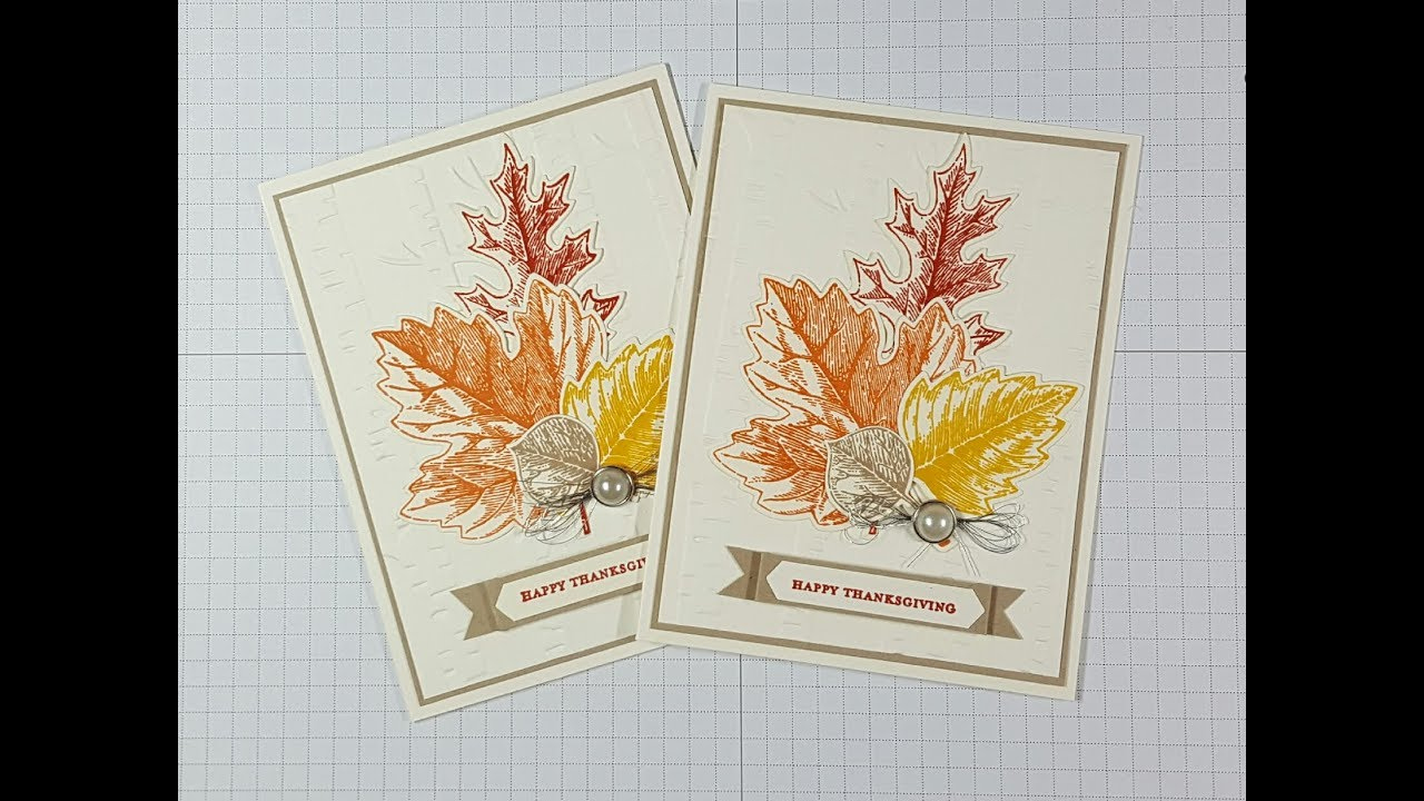 Stampin&amp;#039; Up! Happy Thanksgiving Card Vintage Leaves Stamps Leaflets Famelits Dies Teeny Tiny Wishes inside Thanksgiving Cards Stampin Up