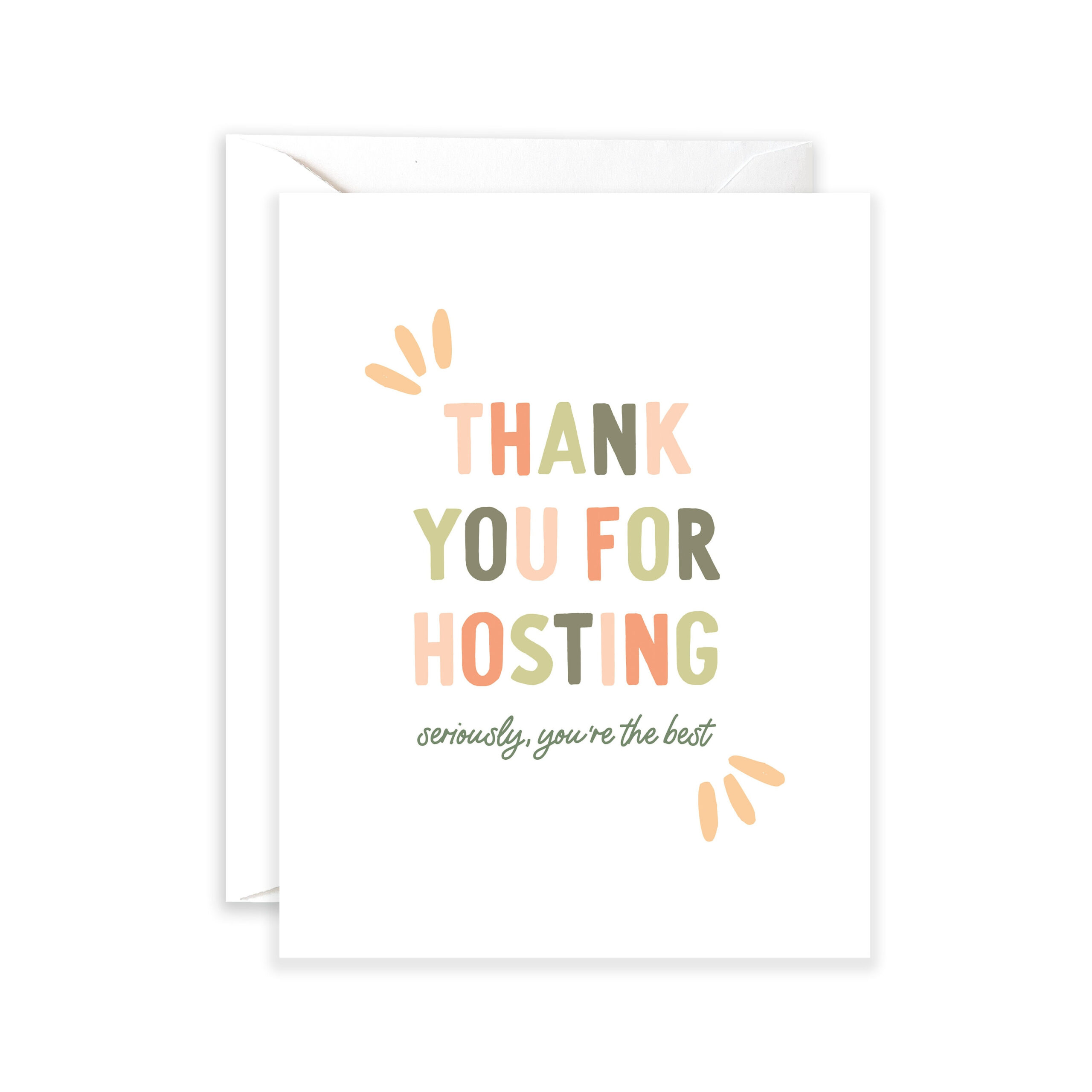 Thank You For Hosting Greeting Card | Hostess Greeting Card | Thanksgiving Card | Thanksgiving Host Card within Thank You Thanksgiving Cards