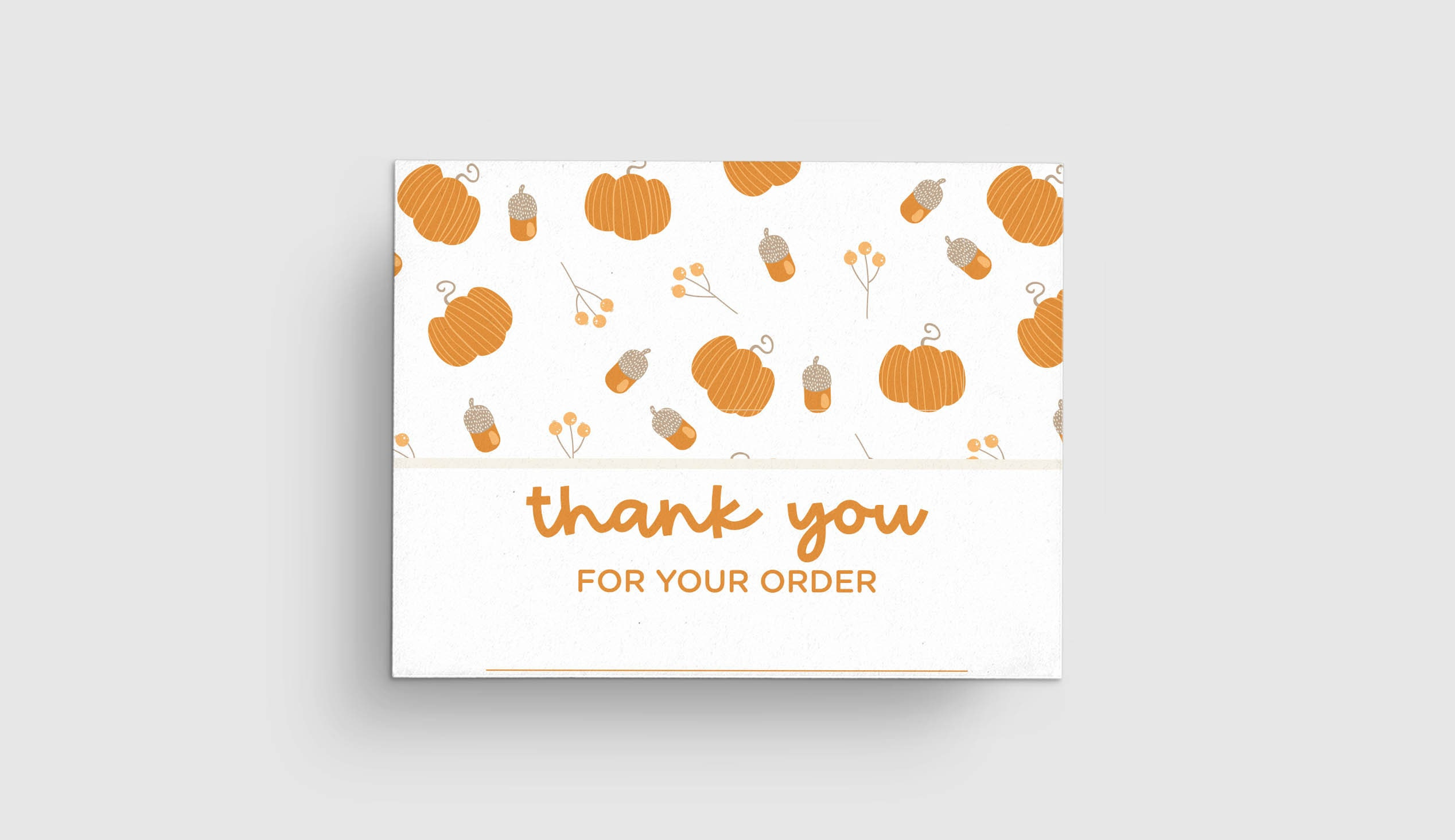 Thank You For Your Order 3X4 Customer Name Card Printable Instant regarding Order Thanksgiving Cards