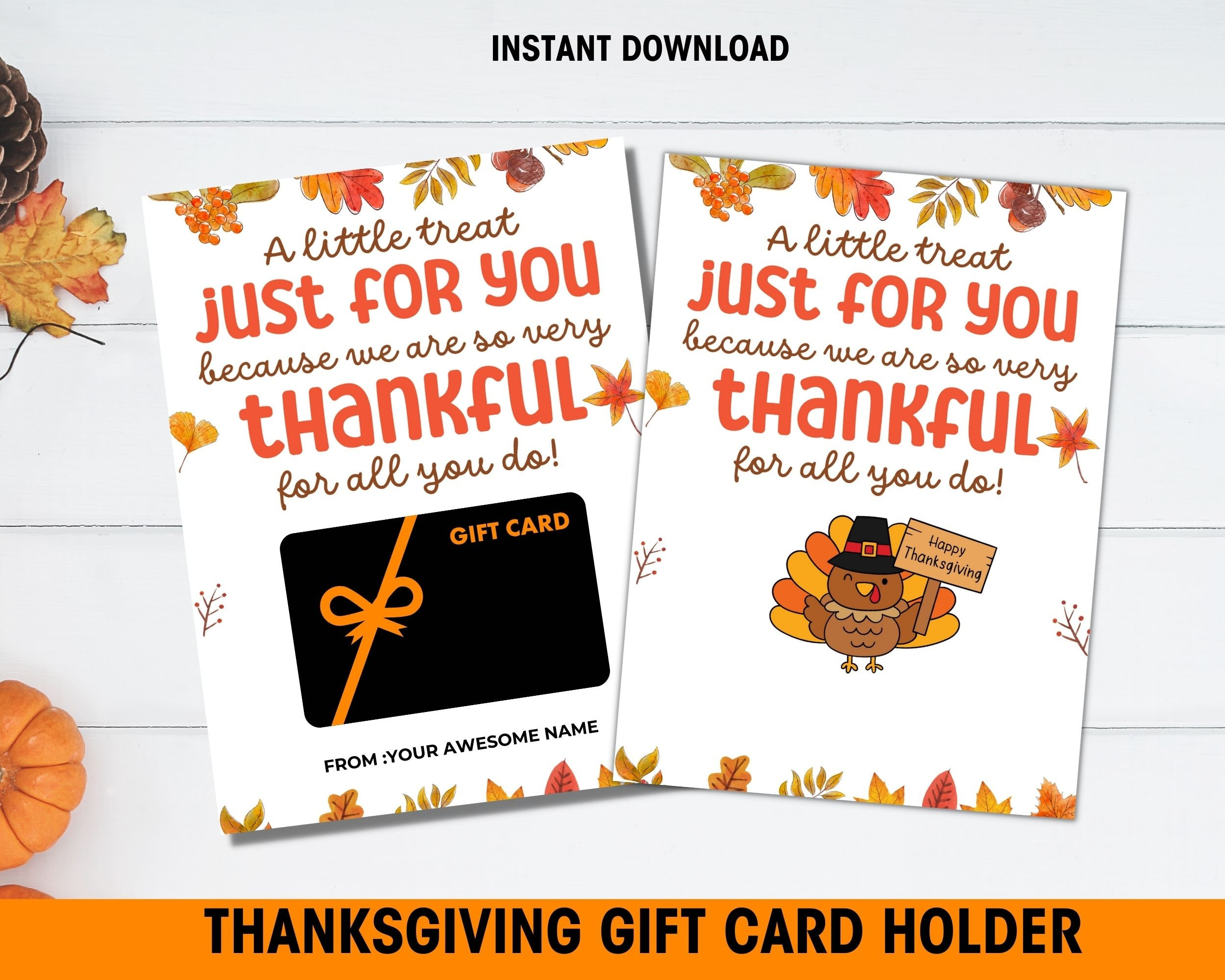 Thankful Thanksgiving Gift Card Holder, Thanksgiving Teacher Gift pertaining to Thanksgiving Gift Cards For Employees