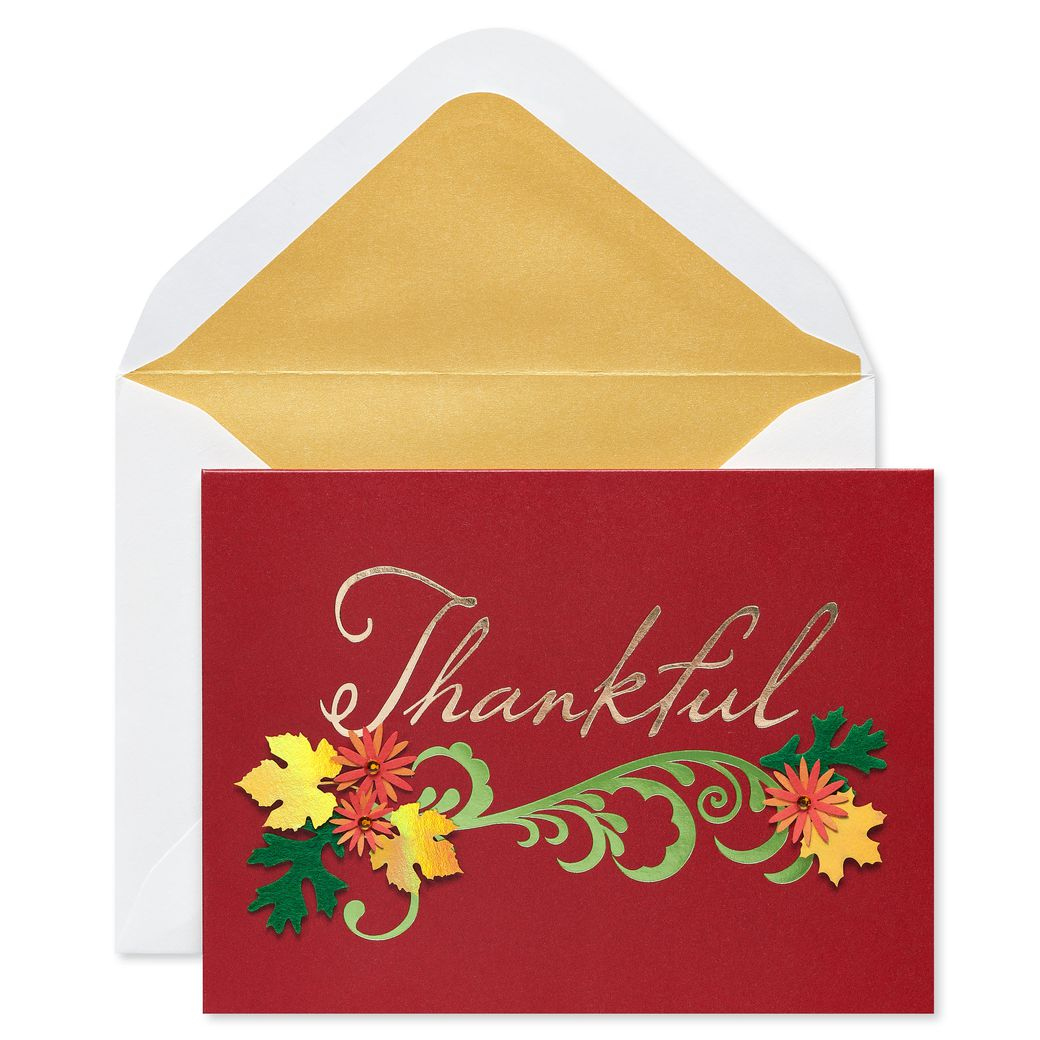 Thankful Thanksgiving Greeting Card - Papyrus for Thankful Cards For Thanksgiving