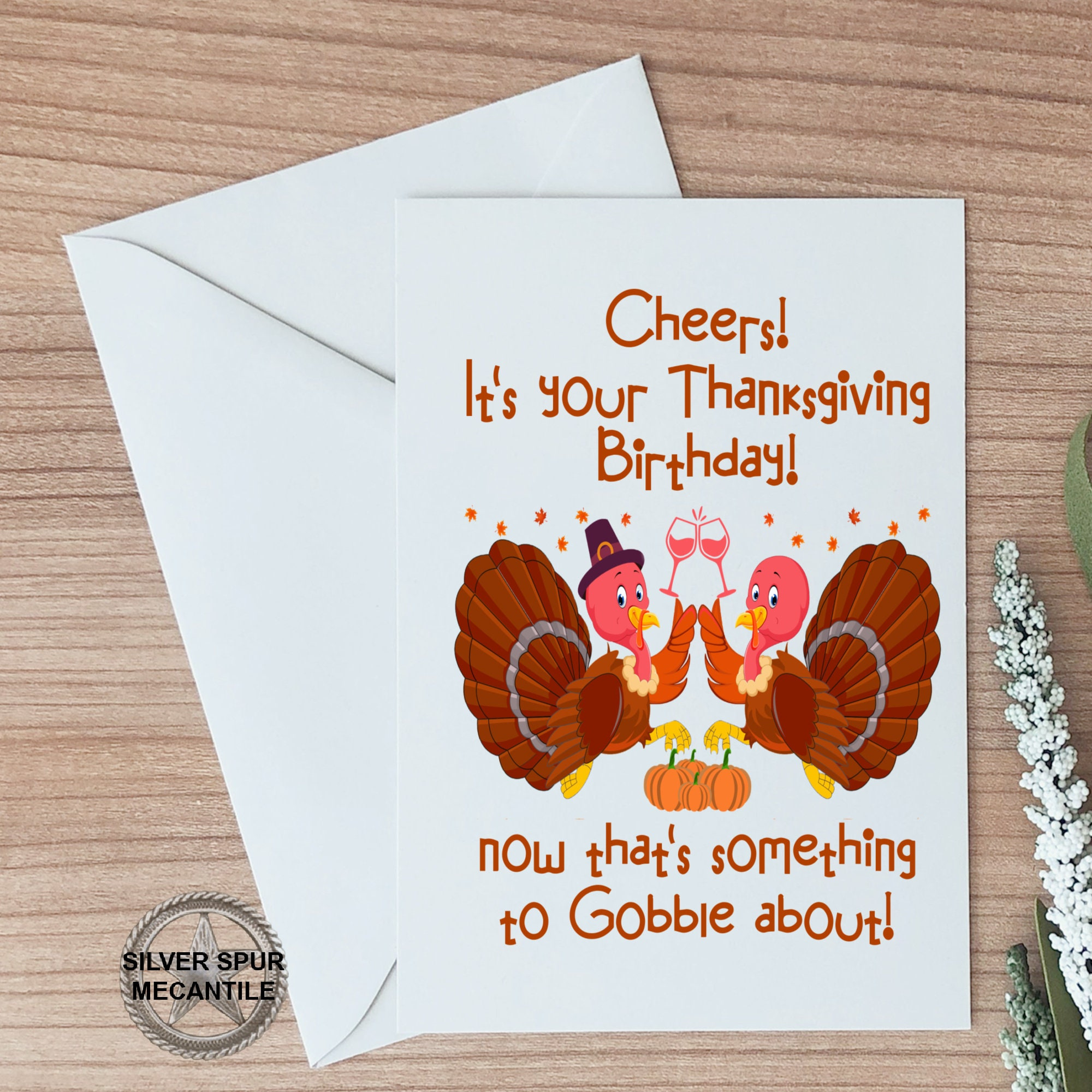 Thanksgiving Birthday Card, November Birthday Card, Thanksgiving for Happy Thanksgiving Birthday Cards