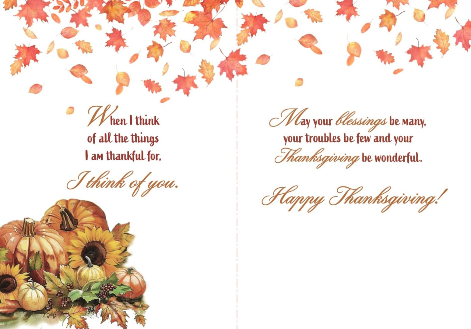 Thanksgiving Blessings - Franciscan Friars Of The Atonement for Order Thanksgiving Cards