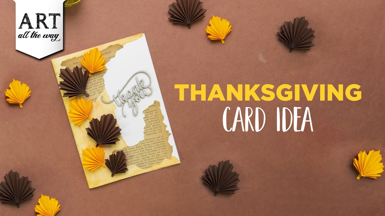 Thanksgiving Card Idea | Diy Autumn Crafts | Creative Card Design | Handmade Gift Making | Tutorial for Handmade Thanksgiving Cards Ideas