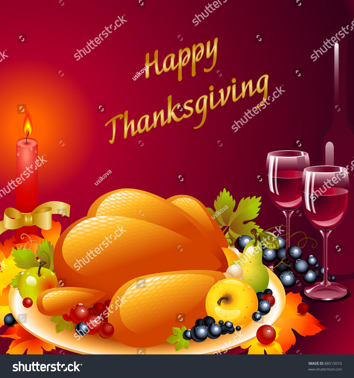 Thanksgiving Cards Background Turkey Composition Fruit Stock pertaining to Thanksgiving Cards Background