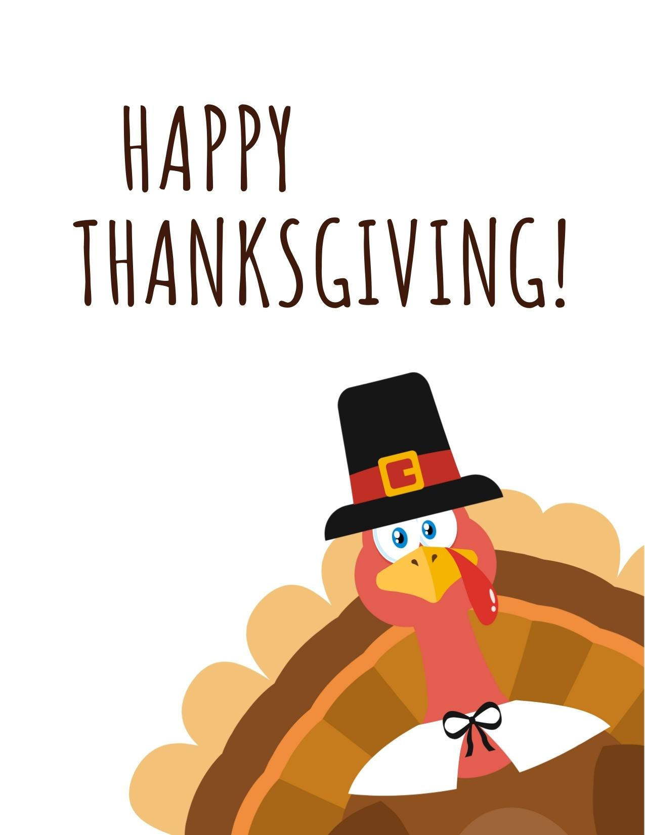 Thanksgiving Cards - Free Printables To Send A Thanksgiving Greeting in Cute Printable Thanksgiving Cards