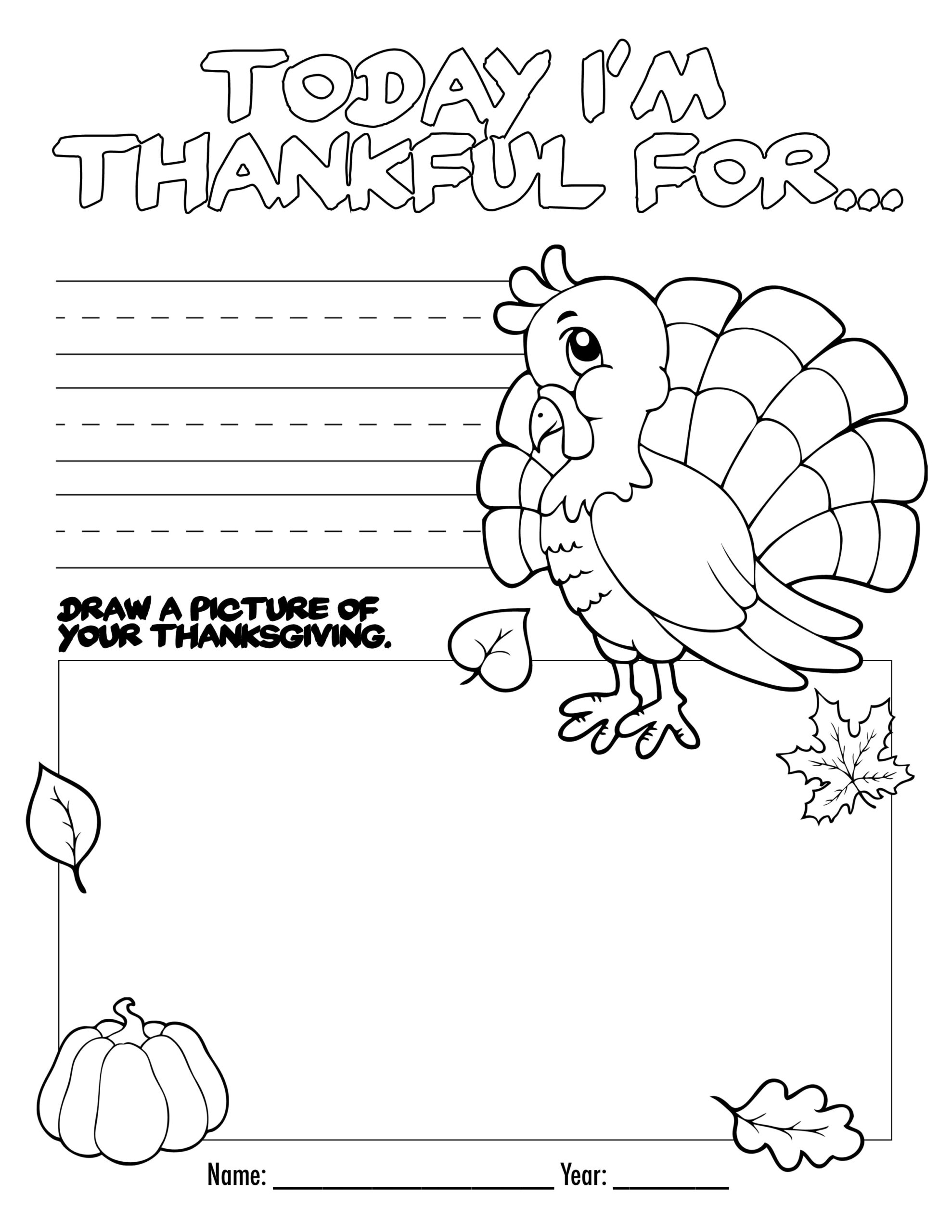 Thanksgiving Coloring Book Free Printable For The Kids! pertaining to Free Printable Thanksgiving Cards To Color