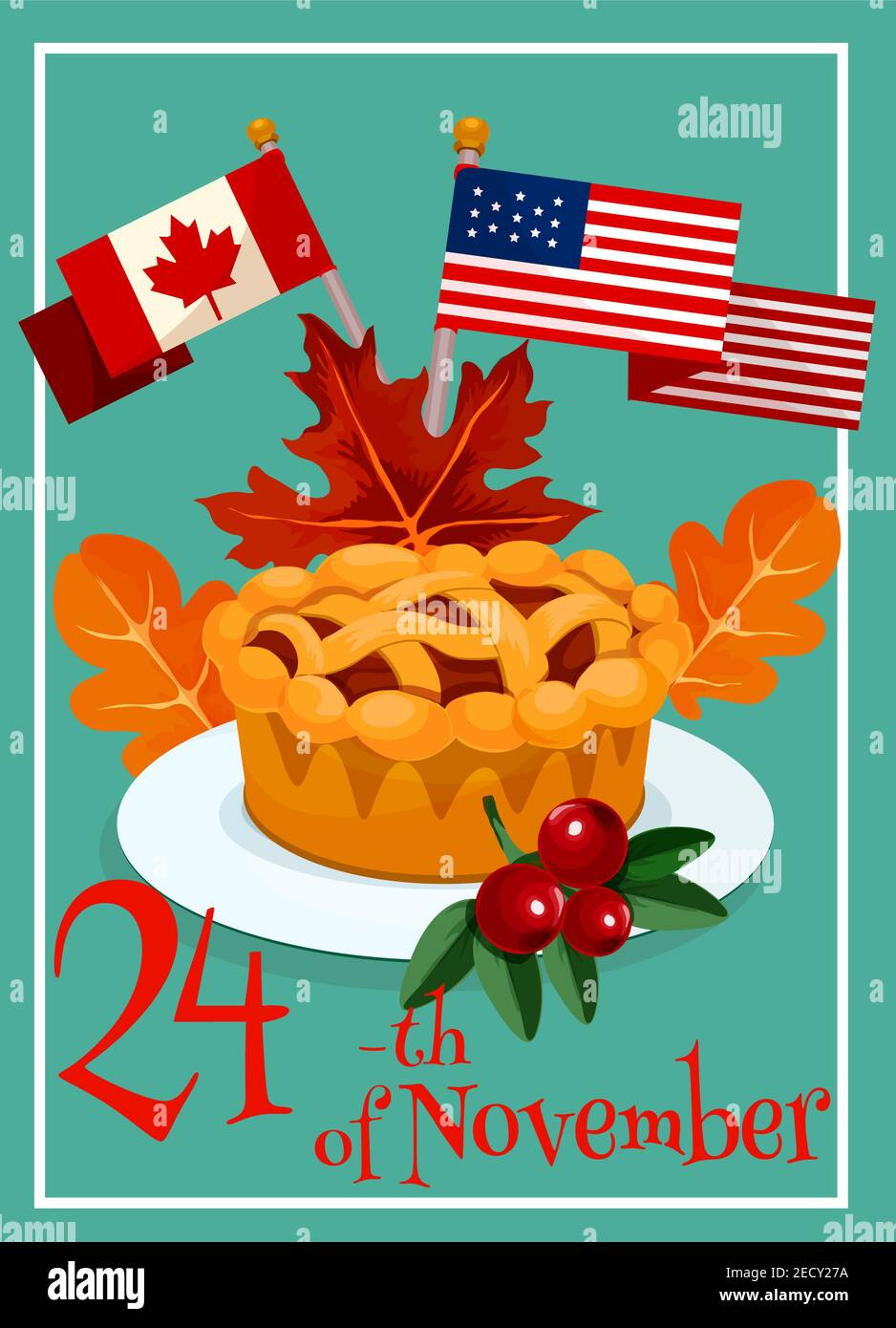 Thanksgiving Day Greeting Card Design. Vector Elements Of Canada regarding Canadian Thanksgiving Cards