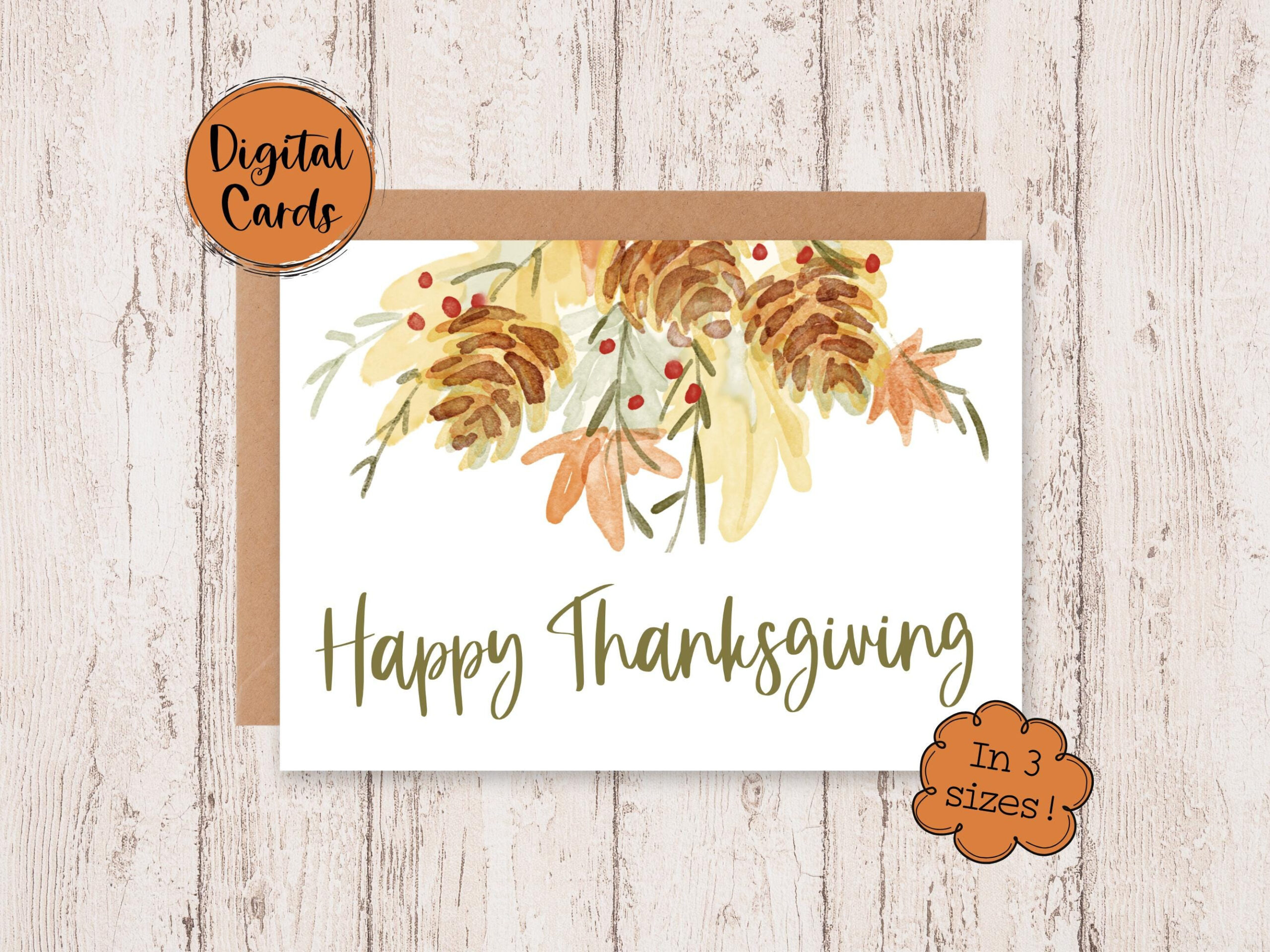 Thanksgiving Digital Card Thanksgiving Printable Card Digital inside Digital Thanksgiving Cards