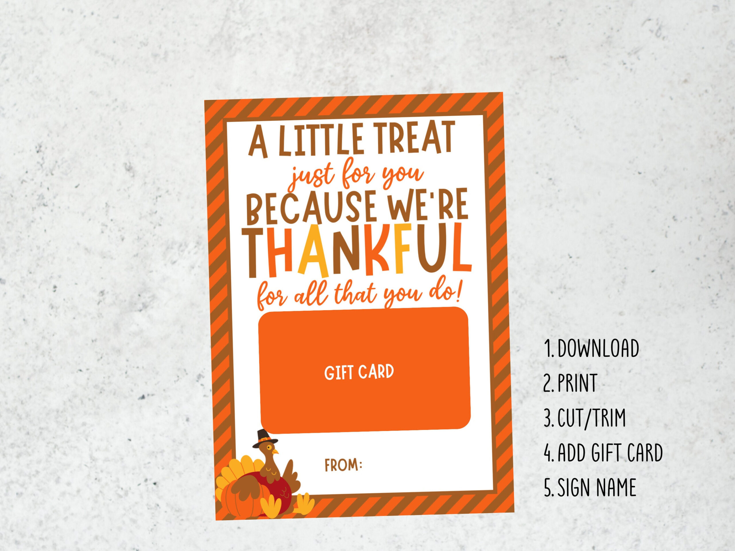 Thanksgiving Gift Card Holder Digital Download, Teacher/Staff with regard to Free Gift Cards For Thanksgiving