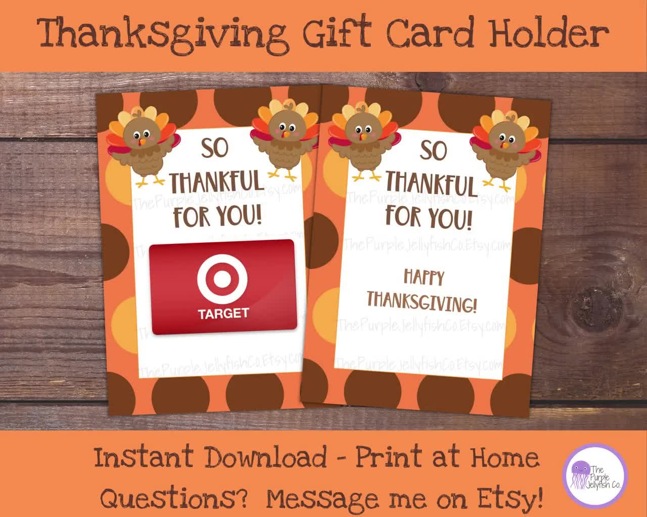 Thanksgiving Gift Card Holder, Printable Thanksgiving Gift Tag intended for Target Thanksgiving Gift Cards