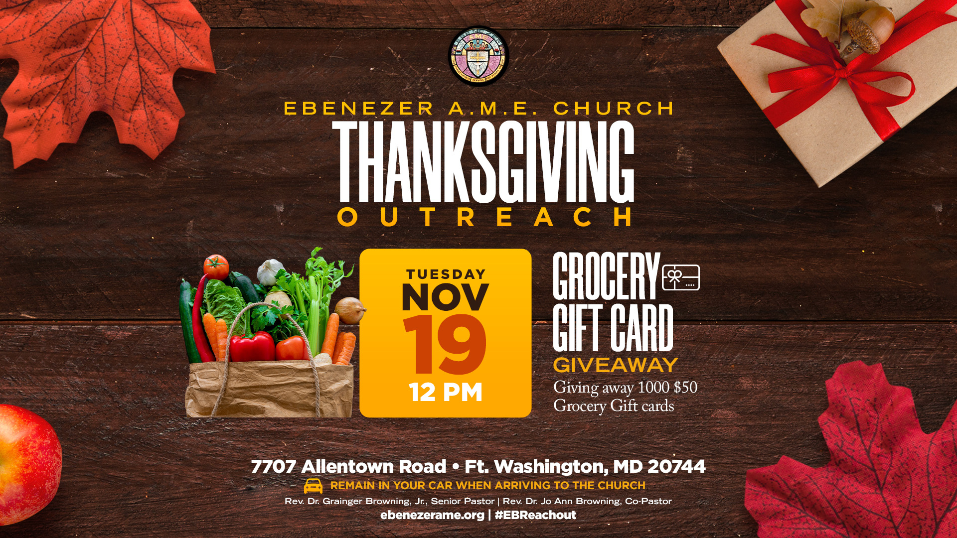 Thanksgiving Grocery Gift Card Giveaway | Ebenezer A.m.e. Church regarding Thanksgiving Gift Cards Giveaway