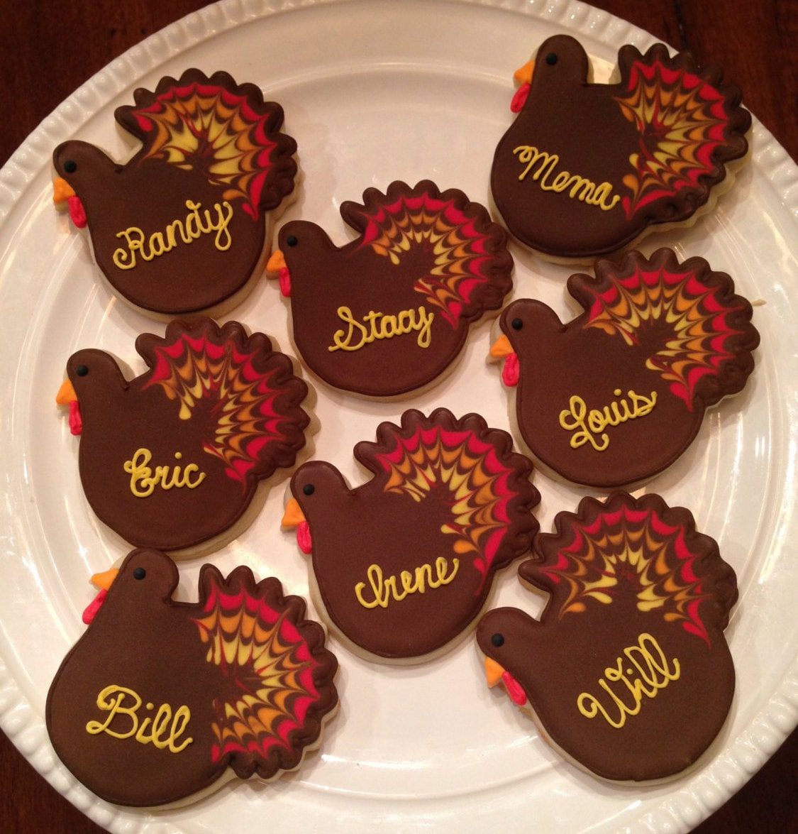 Thanksgiving Place Card Cookies One Dozen - Etsy in Thanksgiving Cookie Place Cards