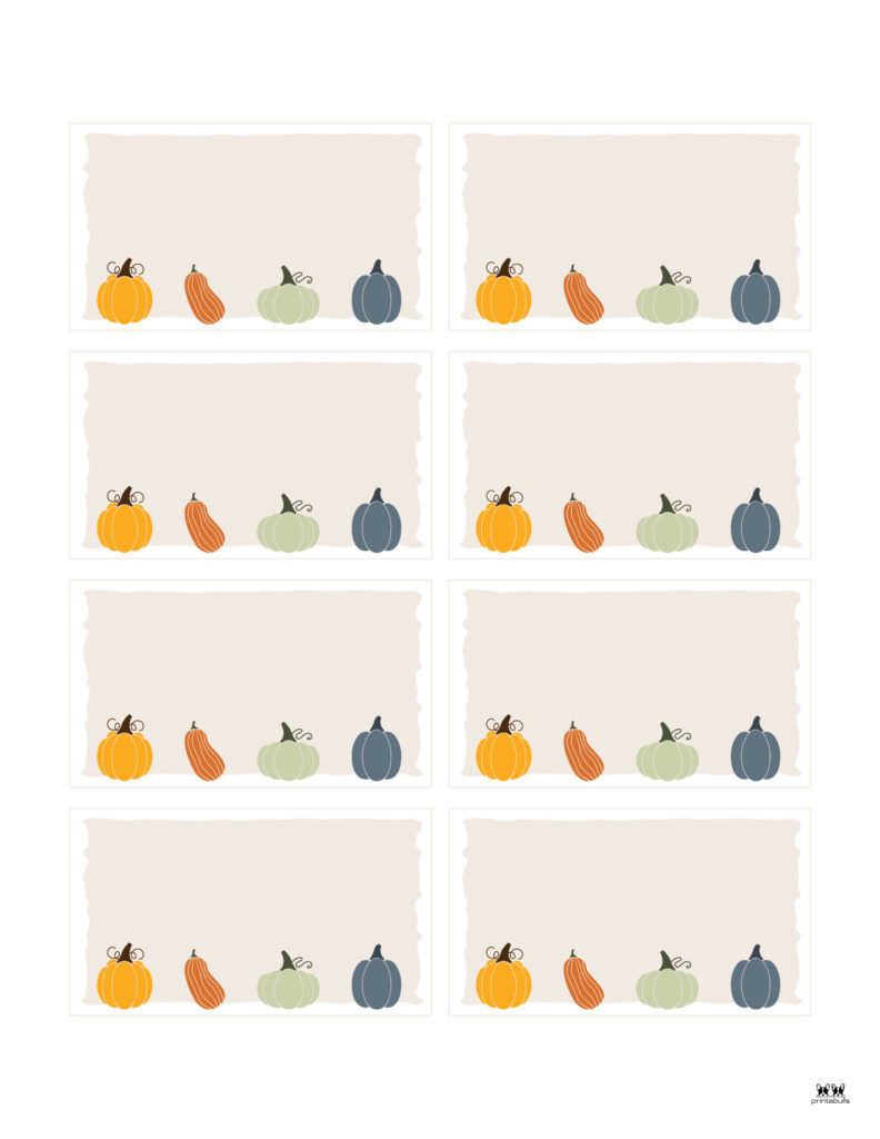 Thanksgiving Place Cards - 15 Free Printable Sets | Printabulls for Free Editable Thanksgiving Place Cards