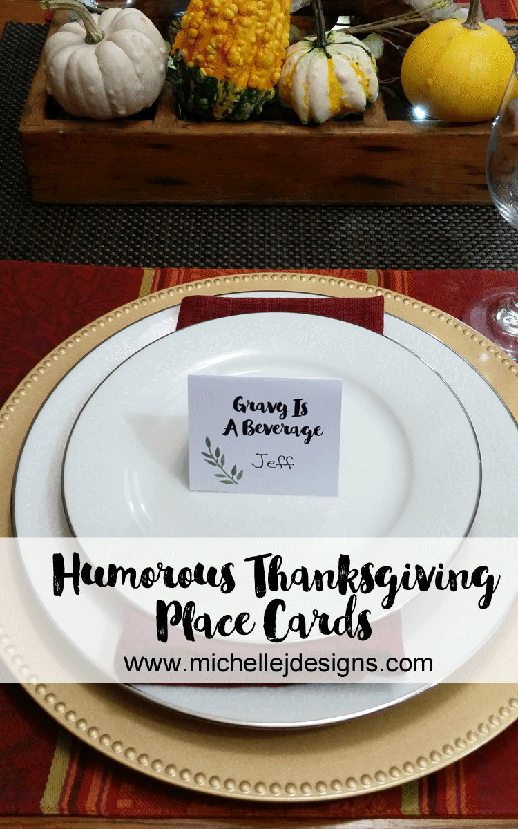 Thanksgiving Place Cards Add A Little Humor To Your Big Meal. intended for Funny Thanksgiving Place Cards