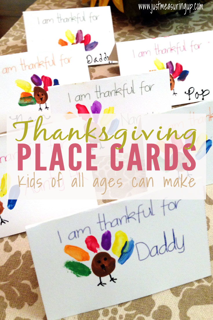 Thanksgiving Place Cards That Kids Can Make - Free Printable for Craft Ideas For Thanksgiving Place Cards