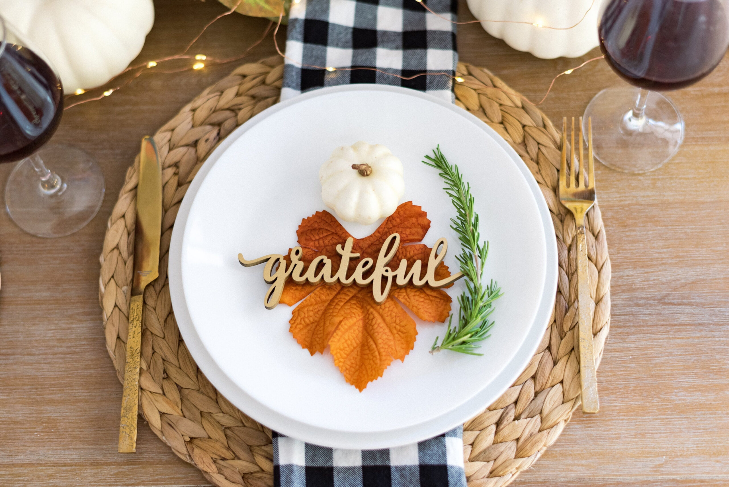 Thanksgiving Place Setting Card, Thanksgiving Table Decor for Thanksgiving Food Place Cards