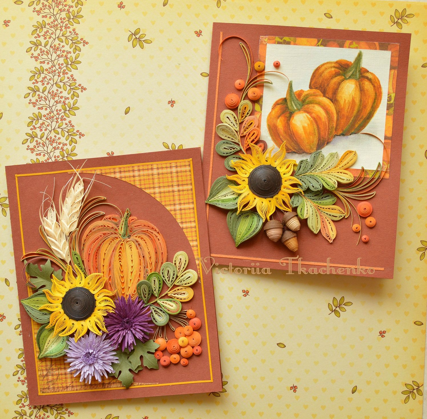 Thanksgiving Quilling Card - Thanksgiving Quilled Card regarding Quilling Thanksgiving Cards