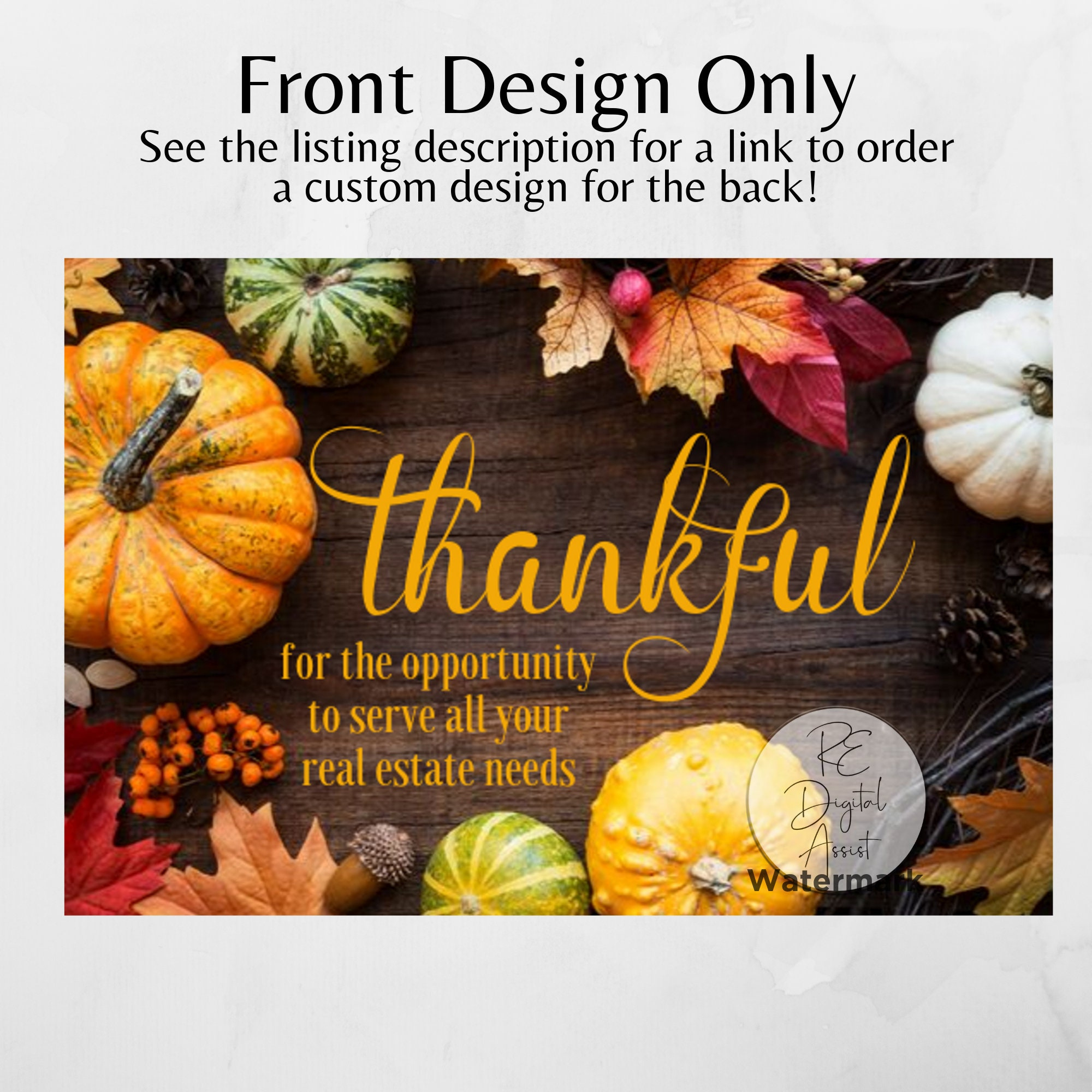 Thanksgiving Real Estate Postcard Front, Thankful November Pop with Realtor Thanksgiving Cards