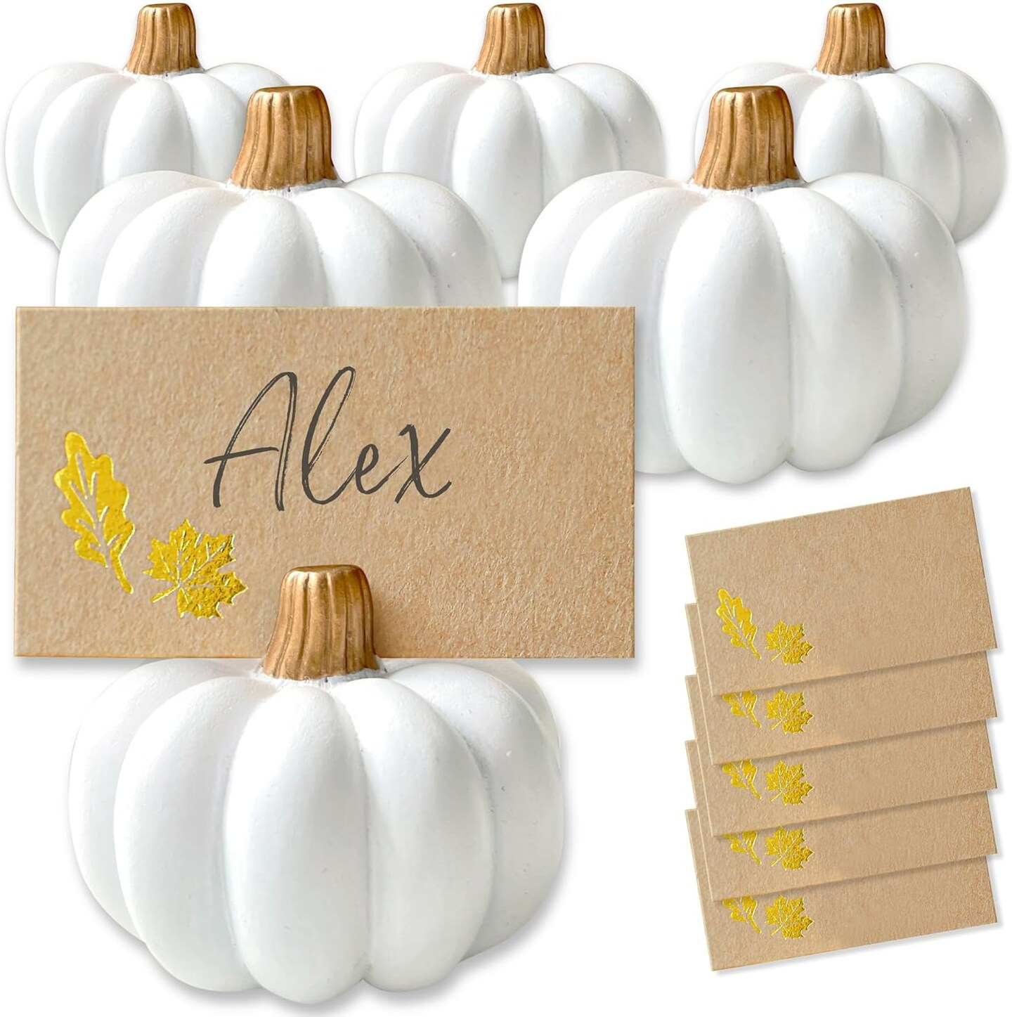 Thanksgiving Table Décor, Fall-Themed Weddings, White | Michaels inside Place Cards Holders For Thanksgiving