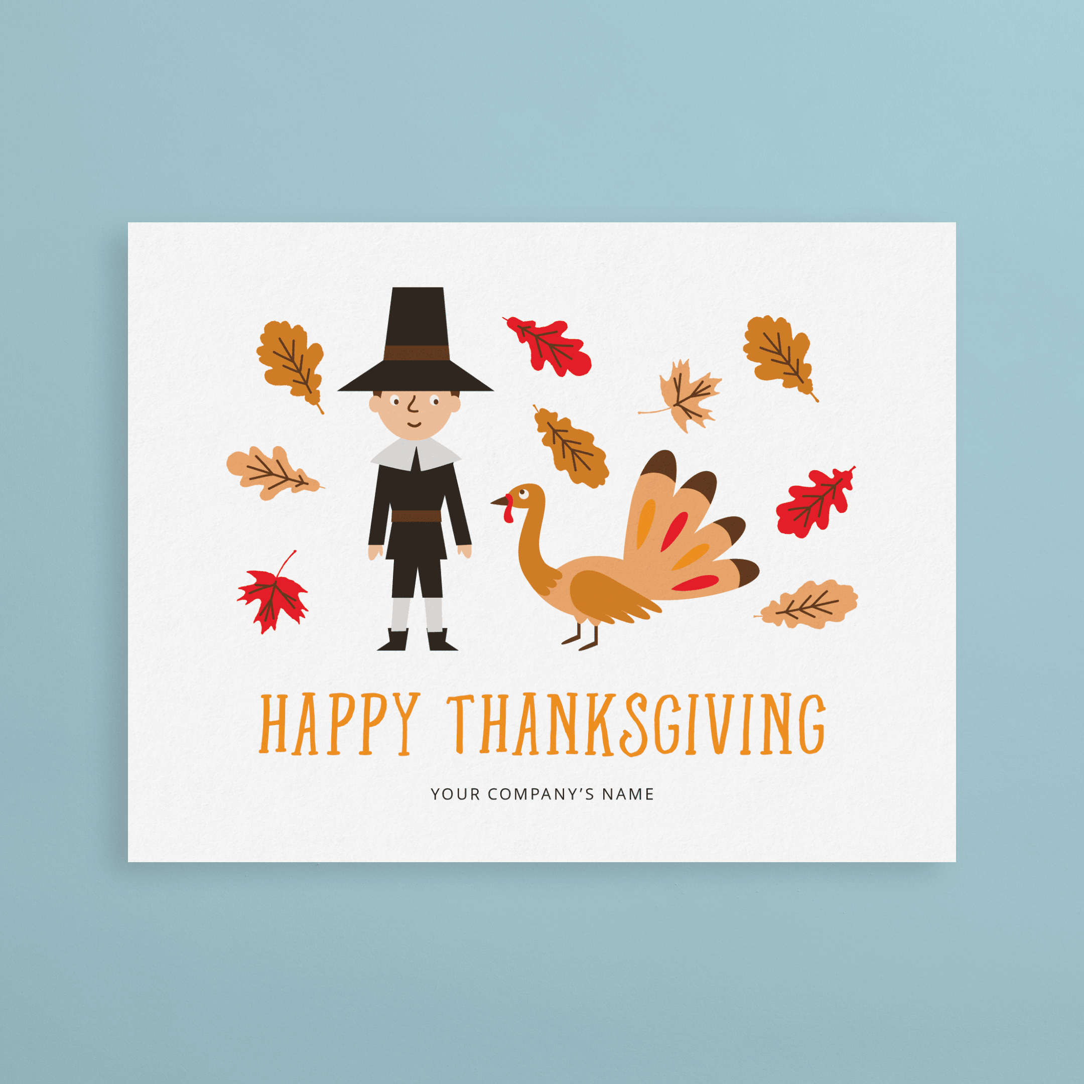 Turkey Time Happy Business Thanksgiving Card | Postable | Postable throughout Send Thanksgiving Cards