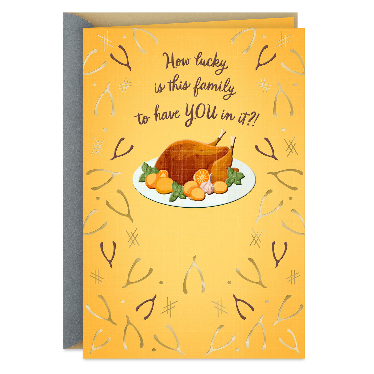 Very Lucky And Thankful Thanksgiving Card For Family - Greeting in Family Thanksgiving Cards