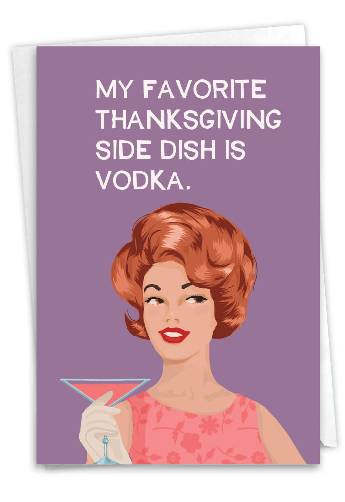 Vodka Side Dish: Funny Thanksgiving Greeting Card in Thanksgiving Blunt Cards