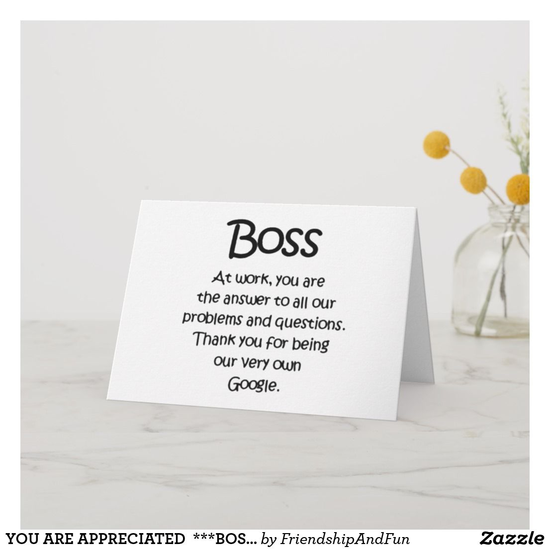 You Are Appreciated ***Boss*** Thanksgiving Card | Zazzle throughout Thanksgiving Cards For Boss