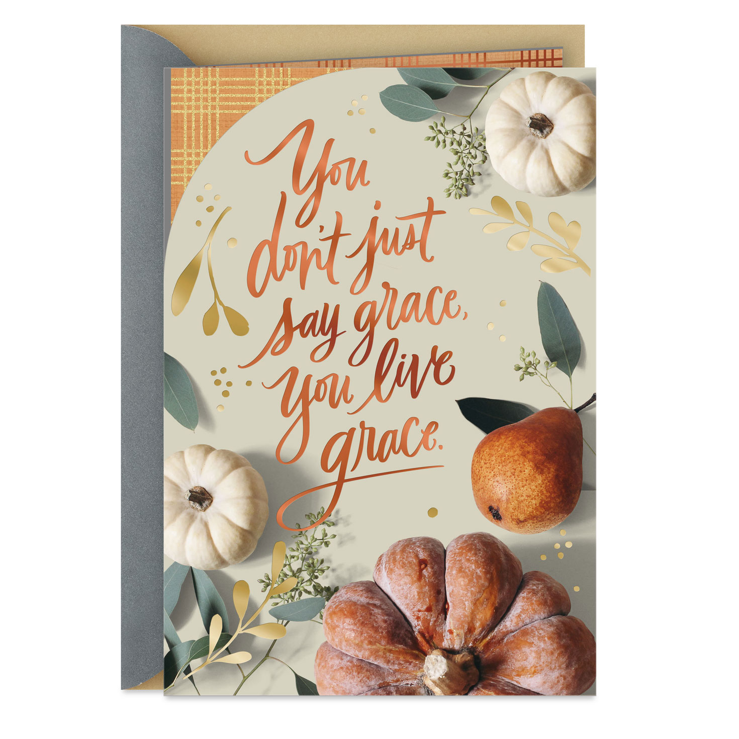 You Live Grace Thanksgiving Card - Greeting Cards | Hallmark regarding Mahogany Thanksgiving Cards