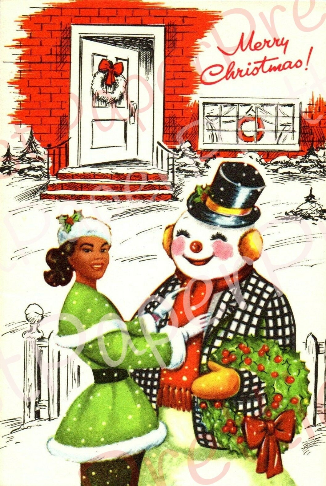 10 Vintage Printable Christmas African American Family Card Images inside Black People Christmas Cards