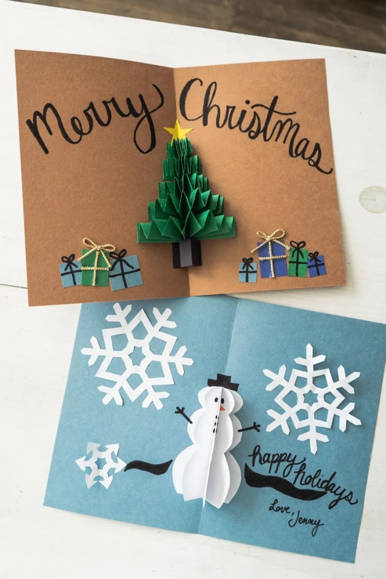 22 Christmas Card Ideas To Diy - Easy Homemade Christmas Cards inside Homemade Christmas Cards Ideas