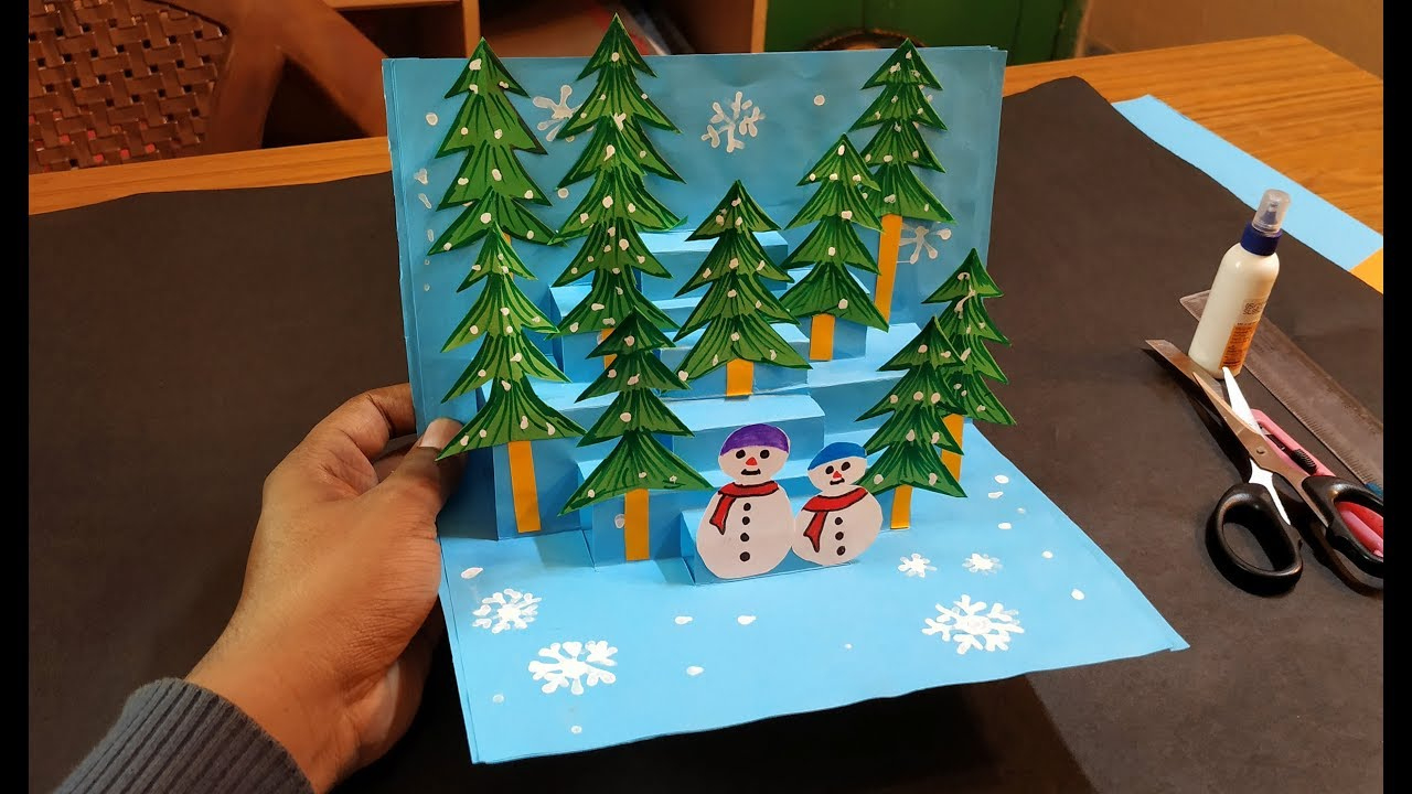 3D Christmas Pop Up Card | How To Make A 3D Pop Up Christmas Greeting Card Diy Tutorial intended for Pop Up Christmas Cards