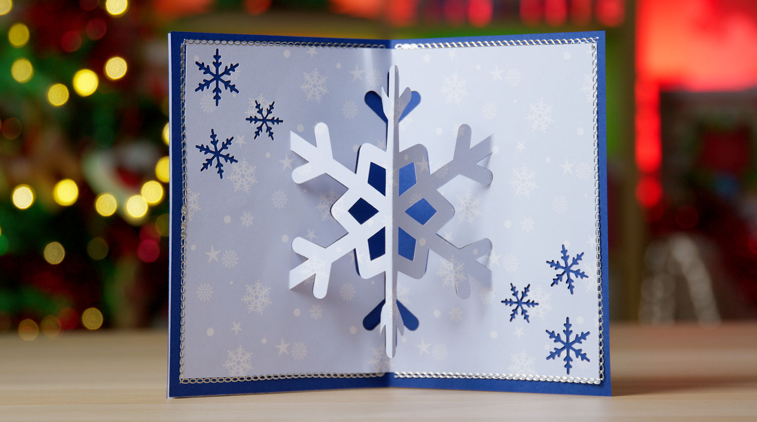 3D Pop Up Christmas Card With Snowflakes - Craft With Sarah pertaining to Pop Up Christmas Cards