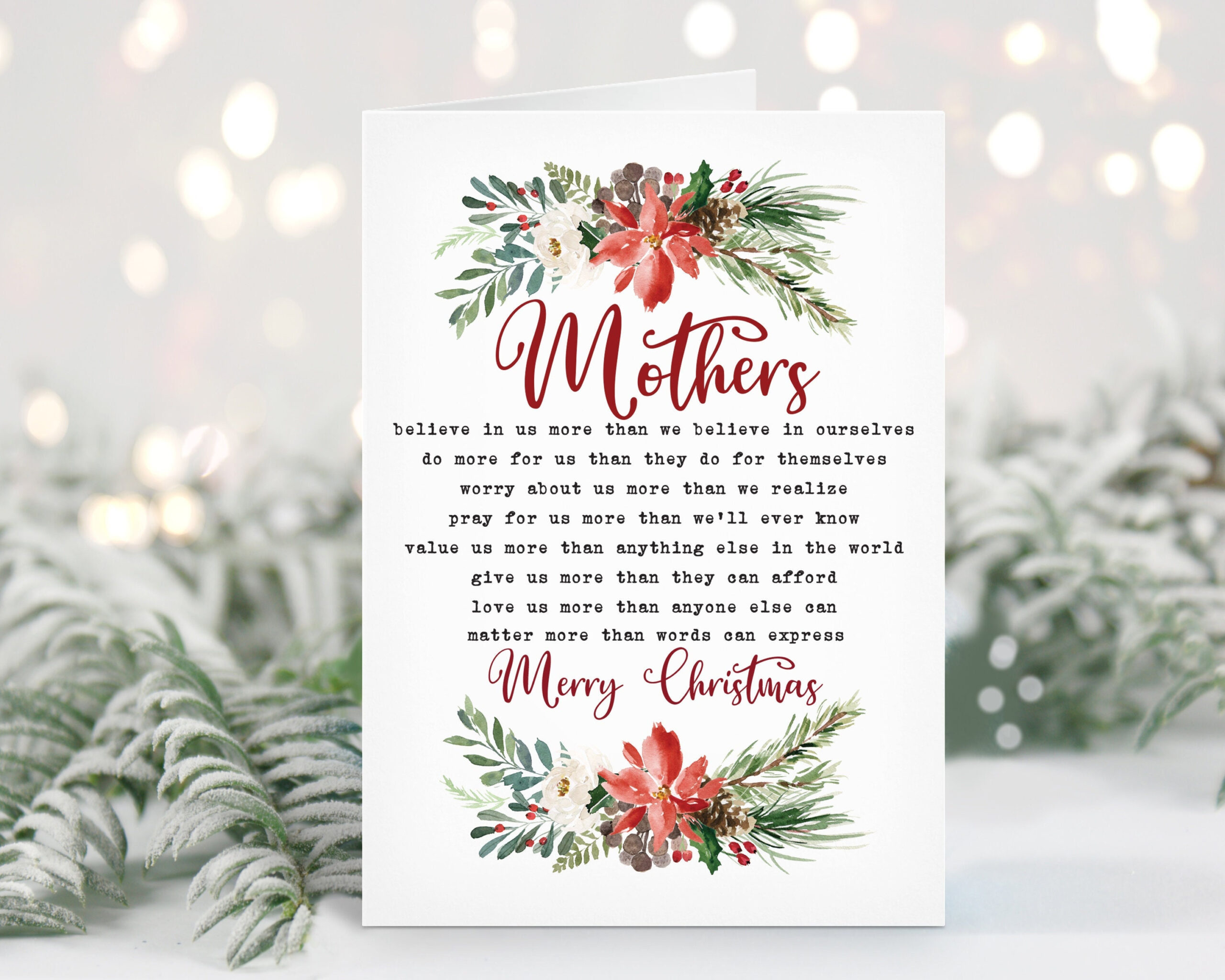 Christmas Card For Mom Christmas Card, Mom Christmas Card within Christmas Cards For Mom