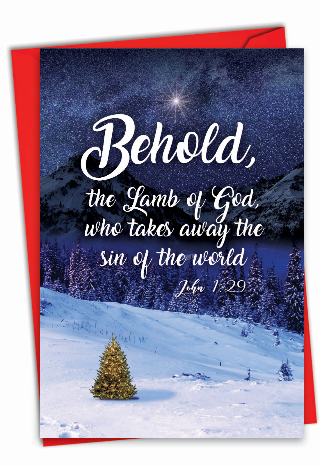 Christmas Quotes John 1:29: Creative Christmas Card intended for Christmas Cards Bible Quotes