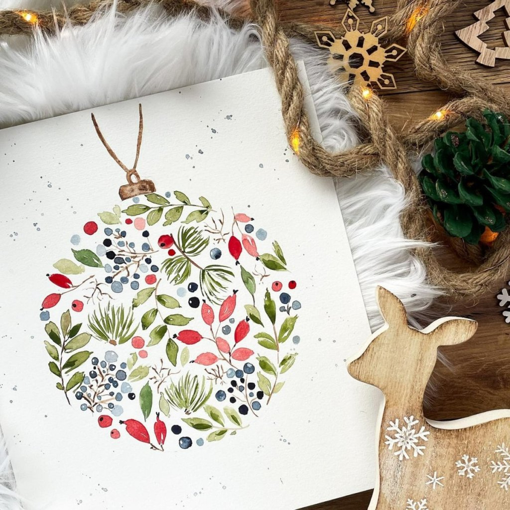 Christmas Watercolor Painting Ideas For Cards And More for Watercolor Christmas Cards Ideas