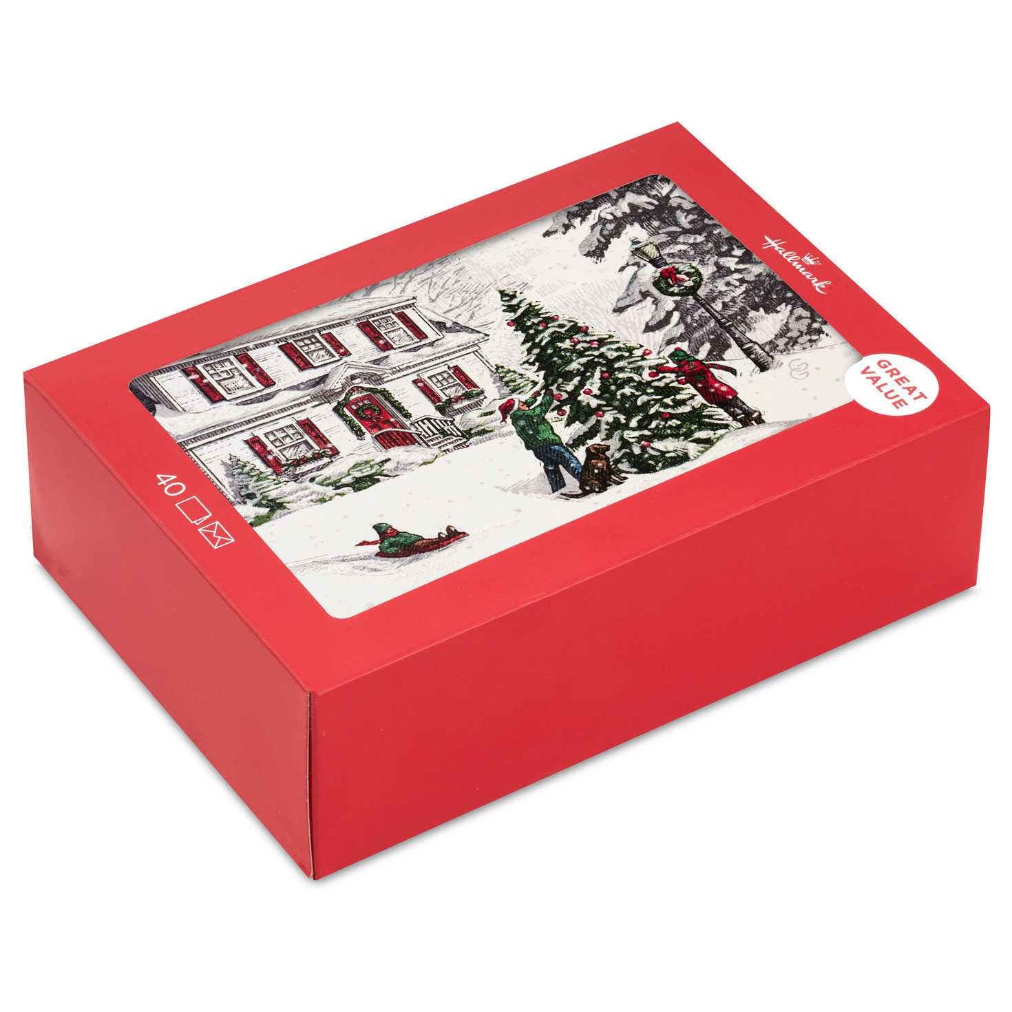 Classic Home Boxed Christmas Cards, Pack Of 40 - Boxed Cards pertaining to Christmas Cards By The Box