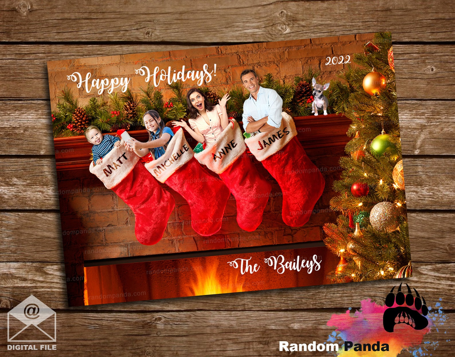 Digital Delivery Funny Christmas Card, Family Stocking Stuffers for Funny Holiday Christmas Cards