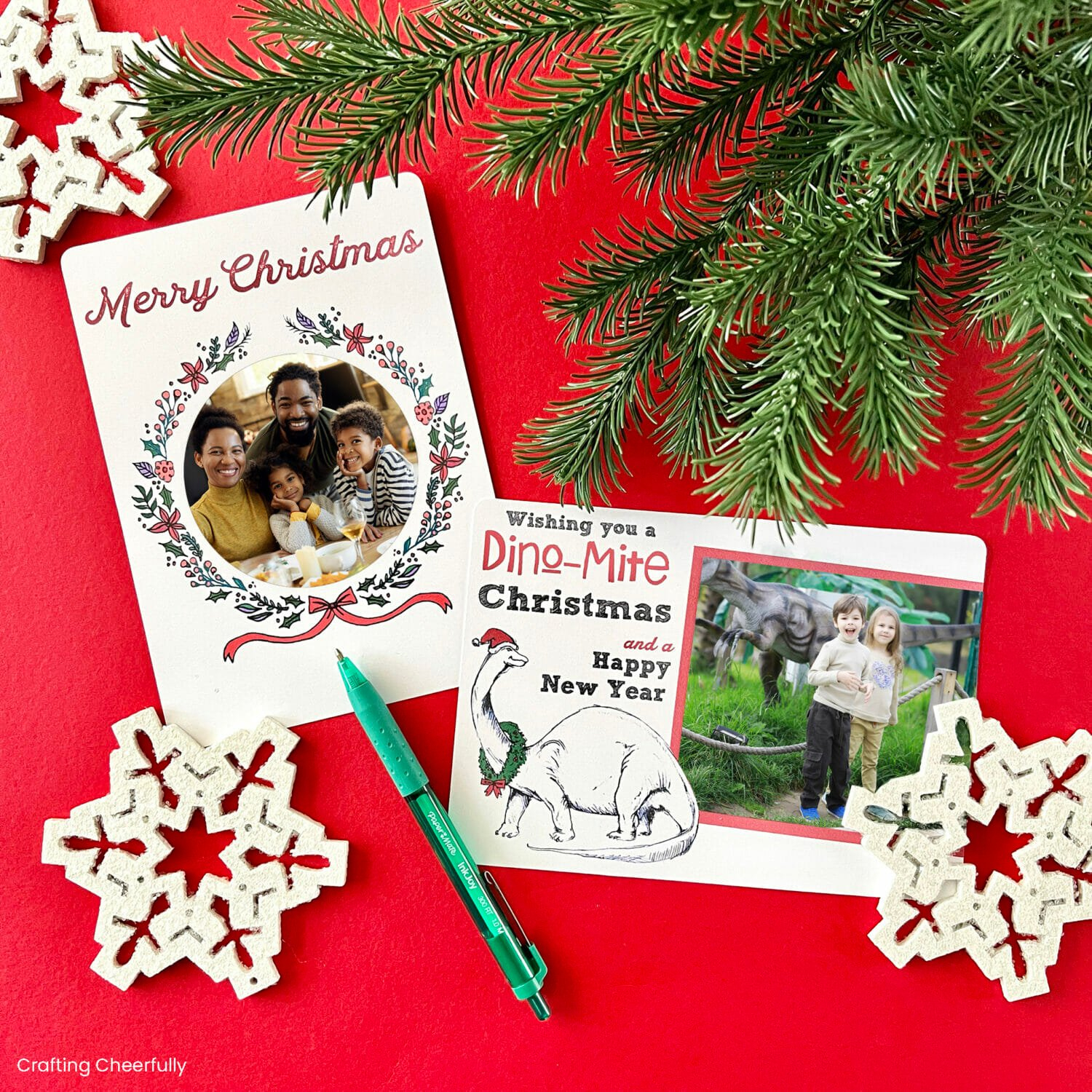 Diy Holiday Photo Cards - 2 Free Printable Designs! - Crafting throughout Christmas Cards With Pictures