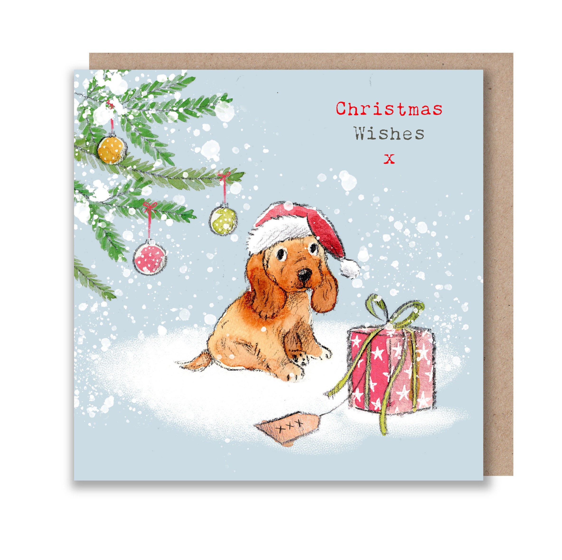 Dog Christmas Card Quality Christmas Card Charming Illustration with regard to Christmas Cards with Dog