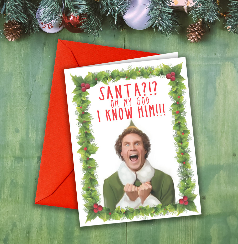 Elf Movie Christmas Card - Holiday Movie intended for The Christmas Cards Movie