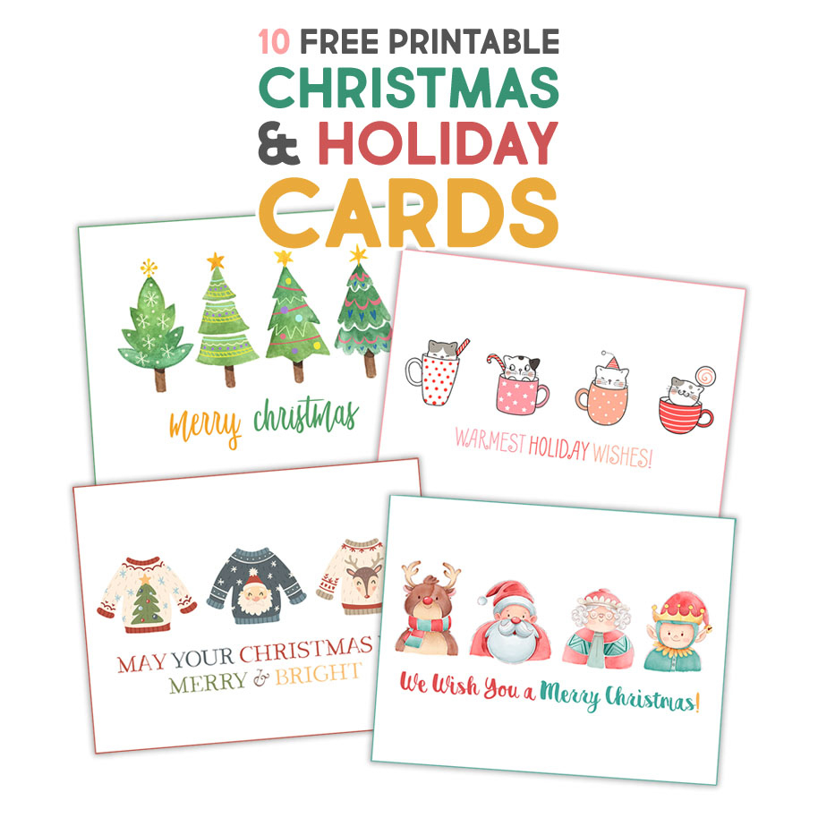 Fabulous Free Printable Christmas &amp;amp; Holiday Cards - The Cottage Market for Free Printable Christmas Cards