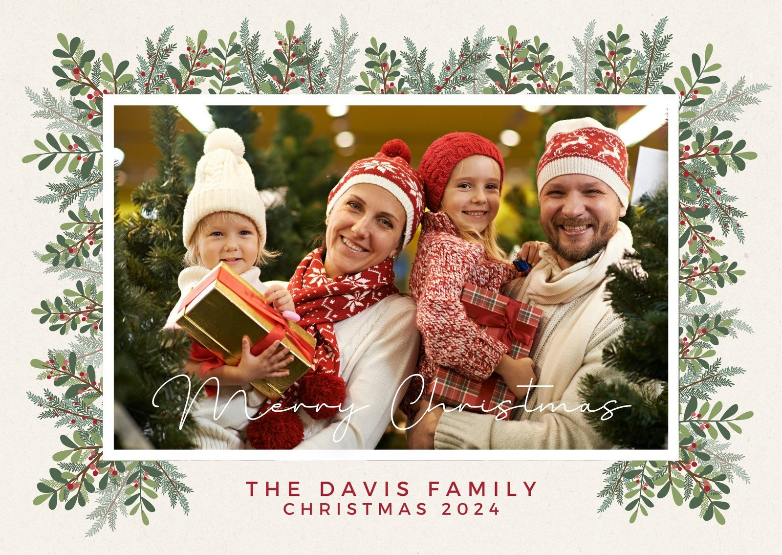 Free Custom Printable Christmas Card Templates | Canva pertaining to Christmas Cards Creator Free