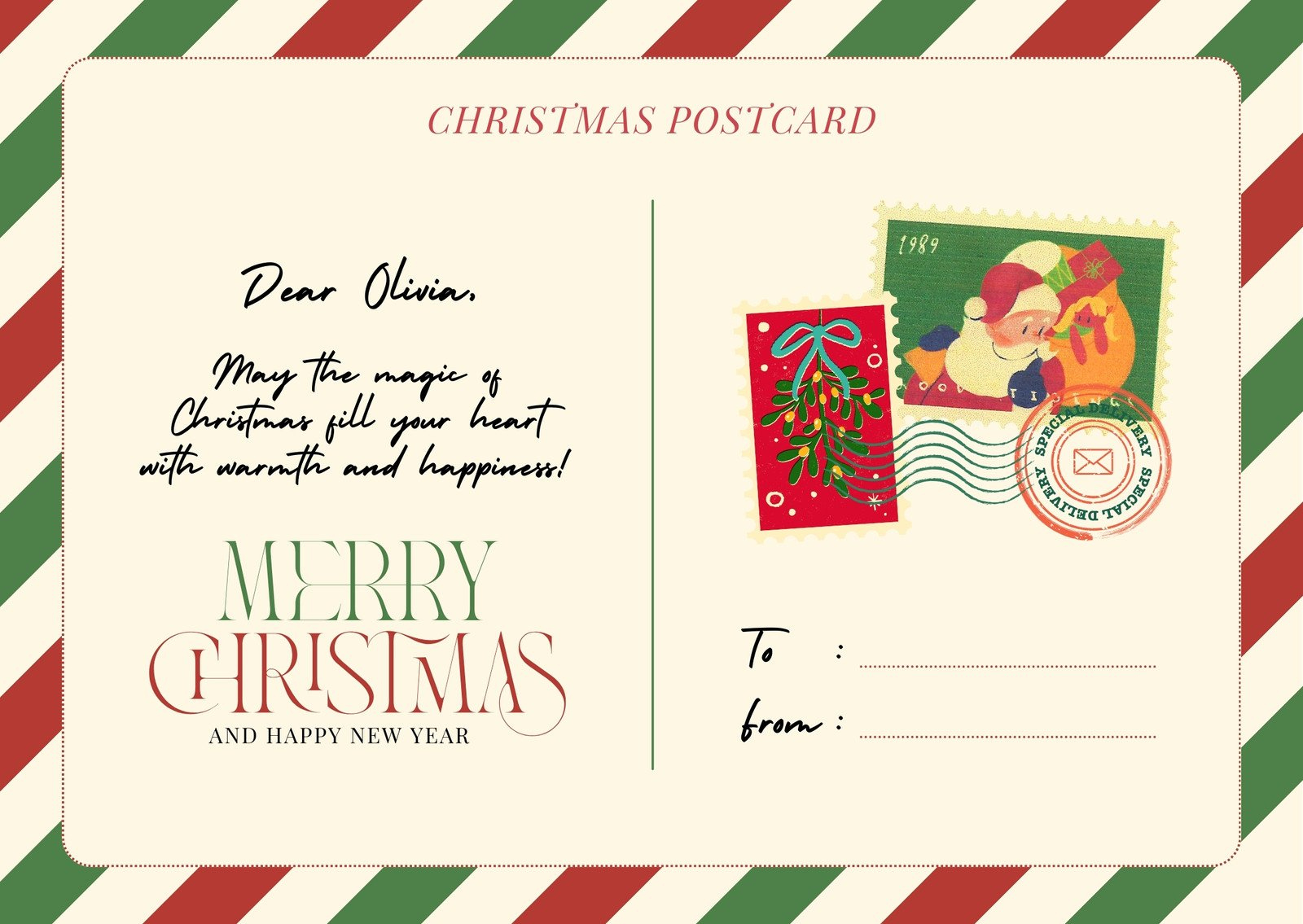 Free Custom Printable Christmas Card Templates | Canva pertaining to Print Off Christmas Cards