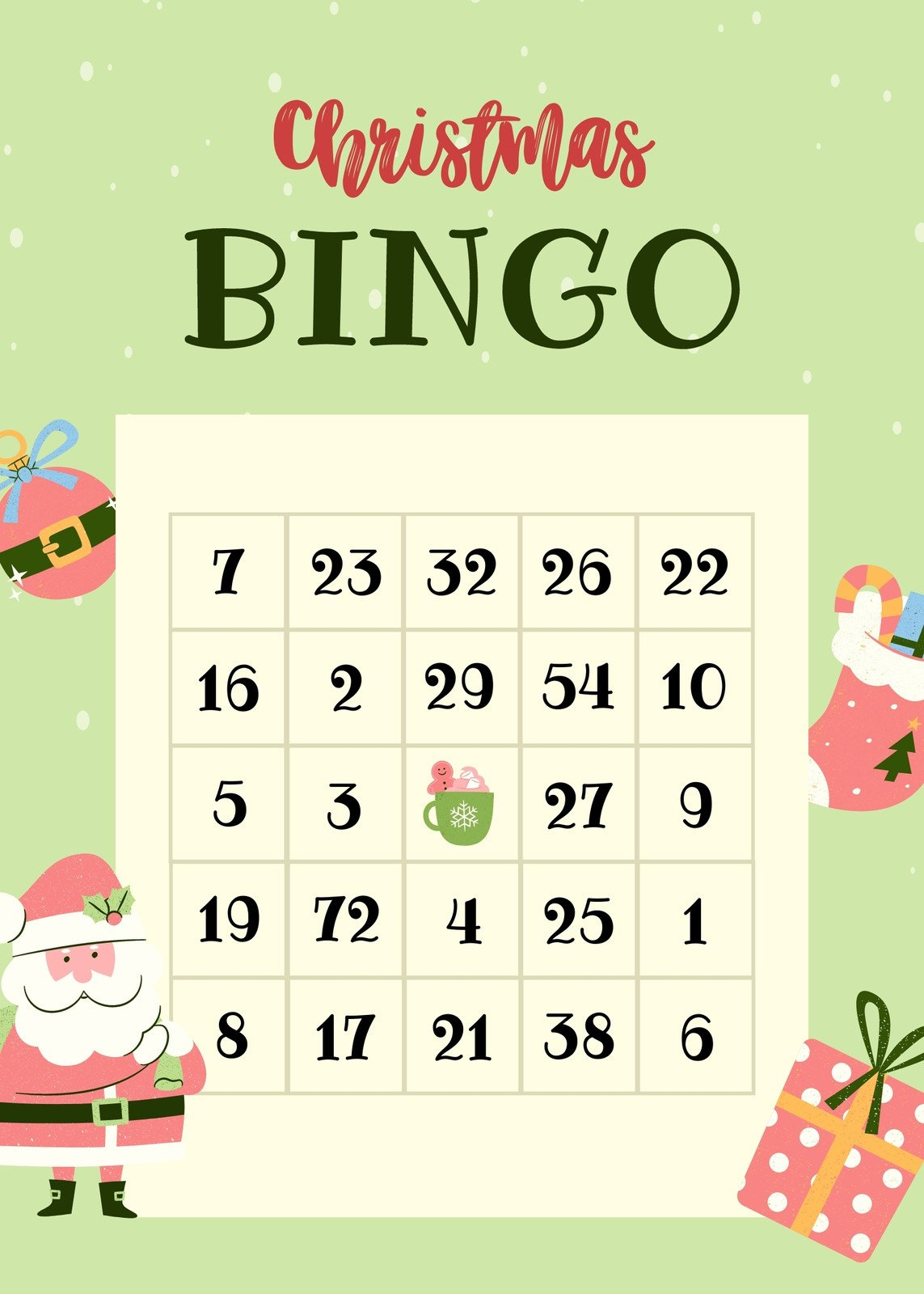 Free Printable Christmas Bingo Card Templates | Canva inside Christmas Bingo Cards Print Free