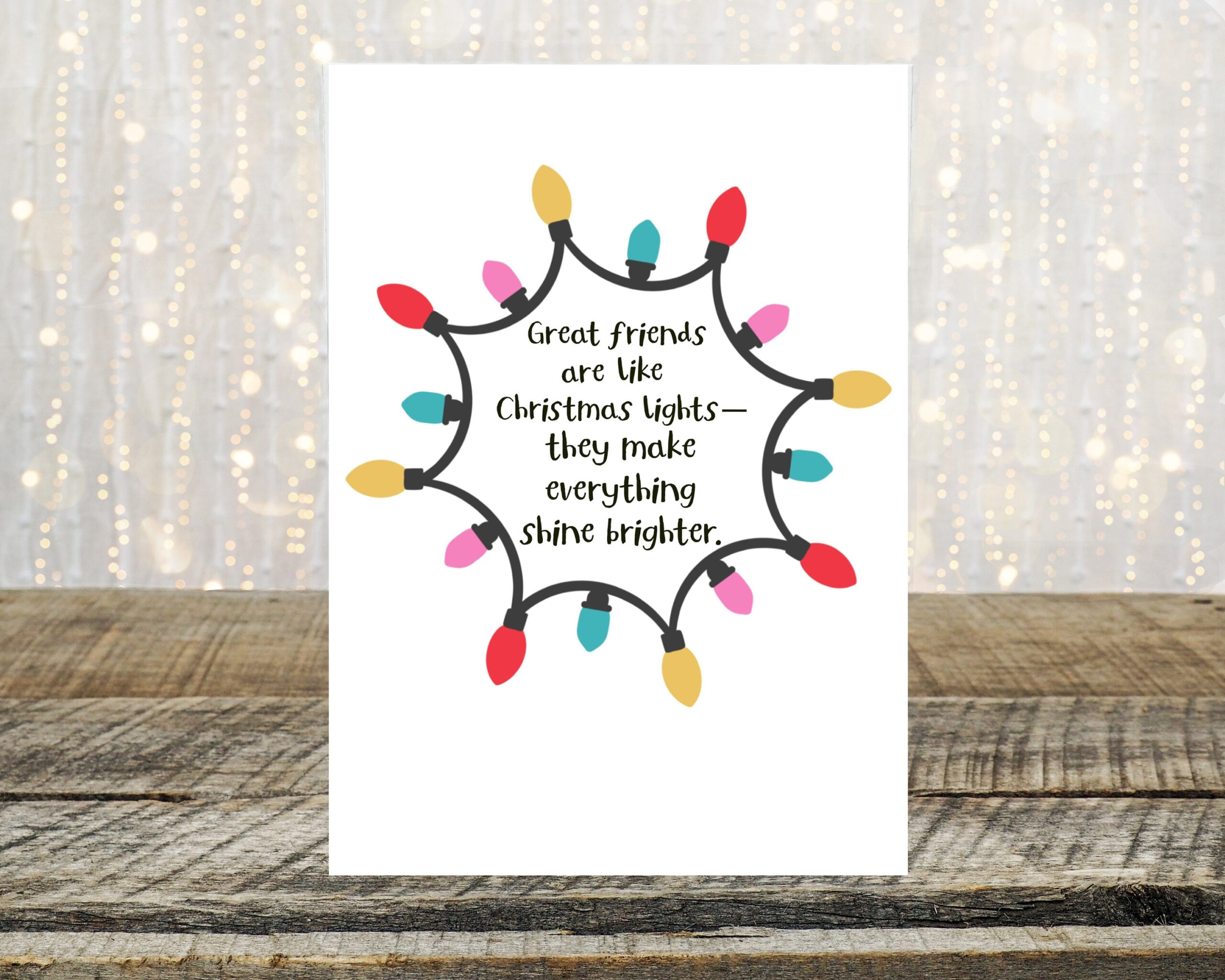 Friend Christmas Card For Best Friend, Cute Friendship Cards for Christmas Cards For Friends