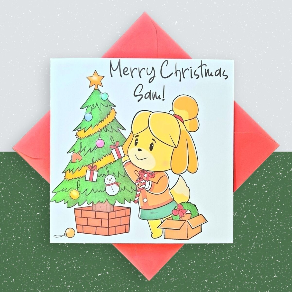 Fun Personalised, Animal Crossing New Horizons Isabelle Gaming regarding Sam&amp;amp;#039;s Christmas Cards Images